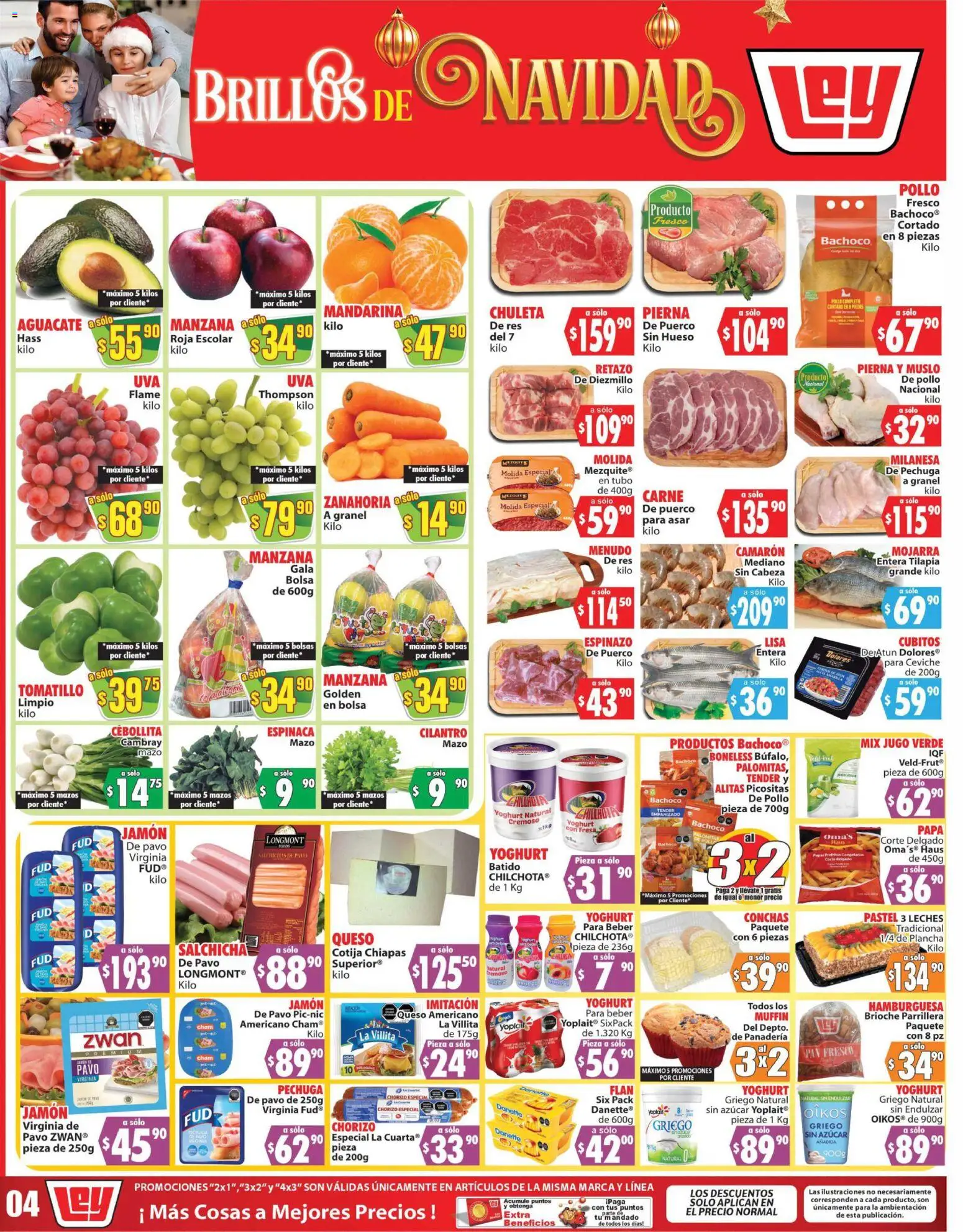 Nuevas ofertas de Casa Ley válidas en toda la República Mexicana desde el 15.11.2025. ¡Encuentra las mejores ofertas en Casa Ley folleto La Paz! | Página: 4 | Productos: Atún, Manzana, Pastel, Chorizo