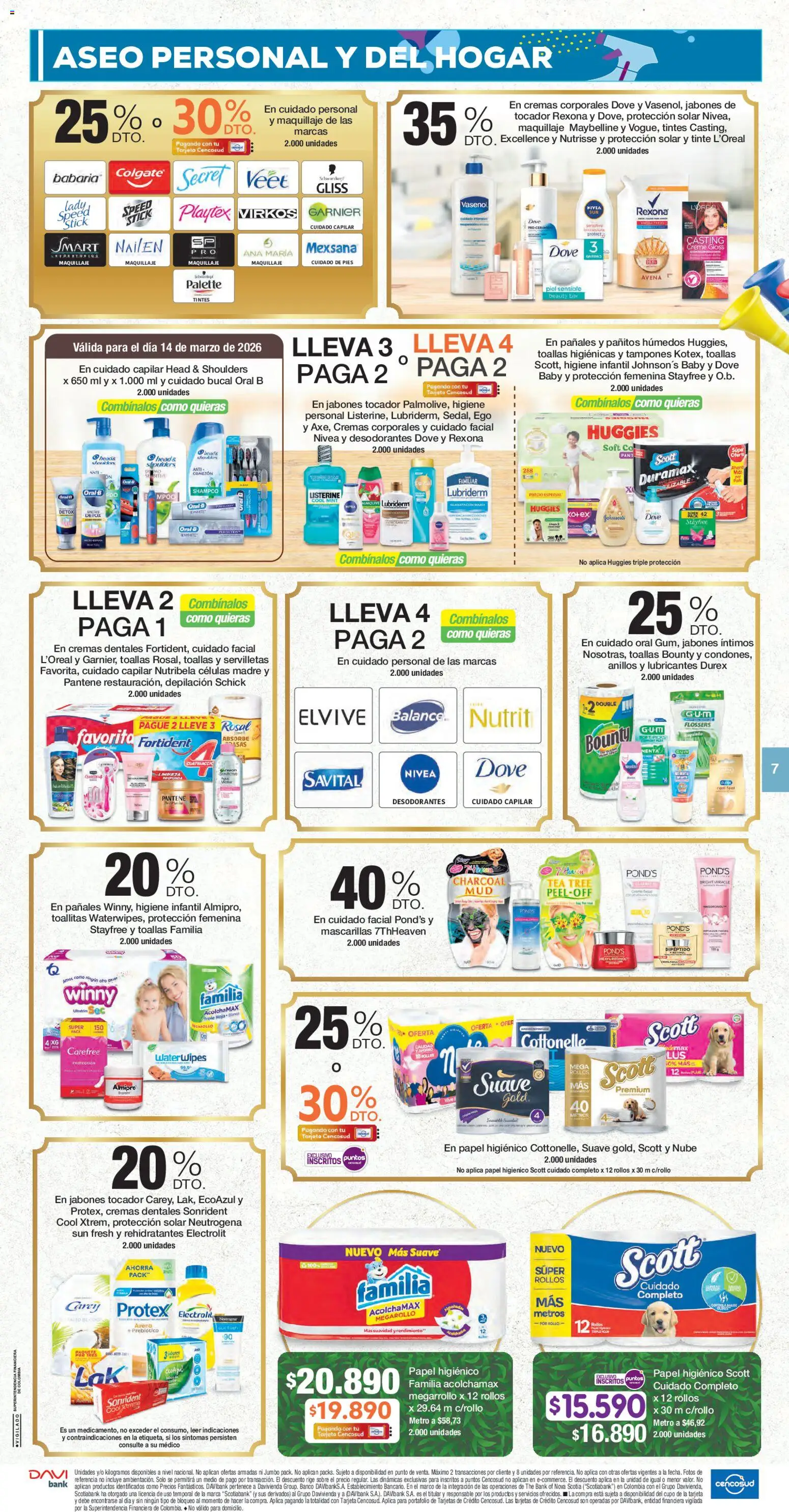Jumbo revista - valida desde el 13.03.2026 | Página: 7 | Productos: Servilletas, Shampoo, Sobre, Maquillaje