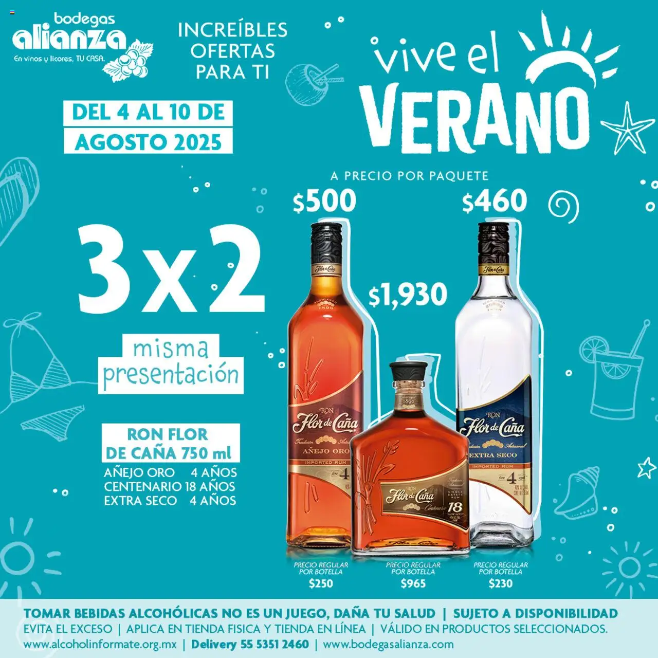 Nuevas ofertas de Bodegas Alianza válidas en toda la República Mexicana desde el 04.08.2025. ¡Encuentra las mejores ofertas en Bodegas Alianza - Catálogo Vive El Verano! | Página: 1 | Productos: Botella