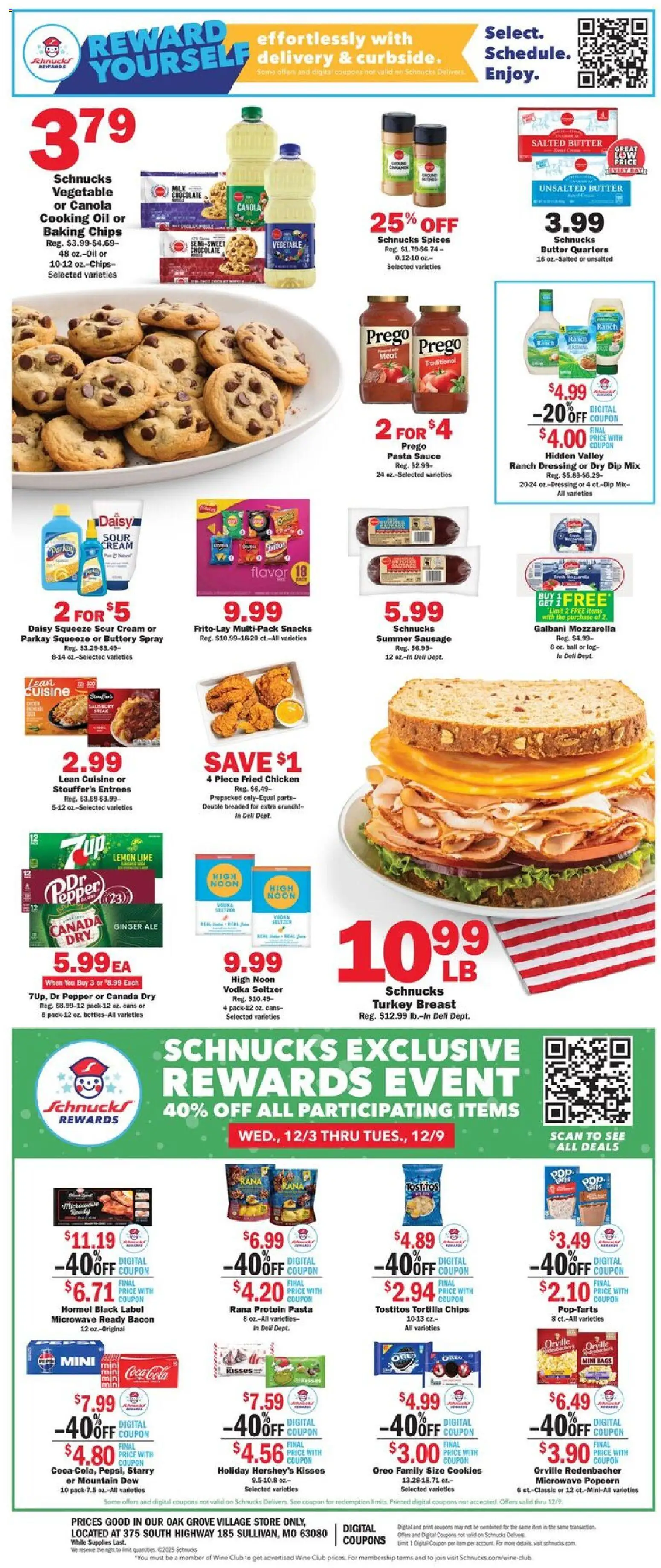 Schnucks Ad - valid from 03.12.2025 | Page: 2 | Products: Oil, Wine, Chips, Lime