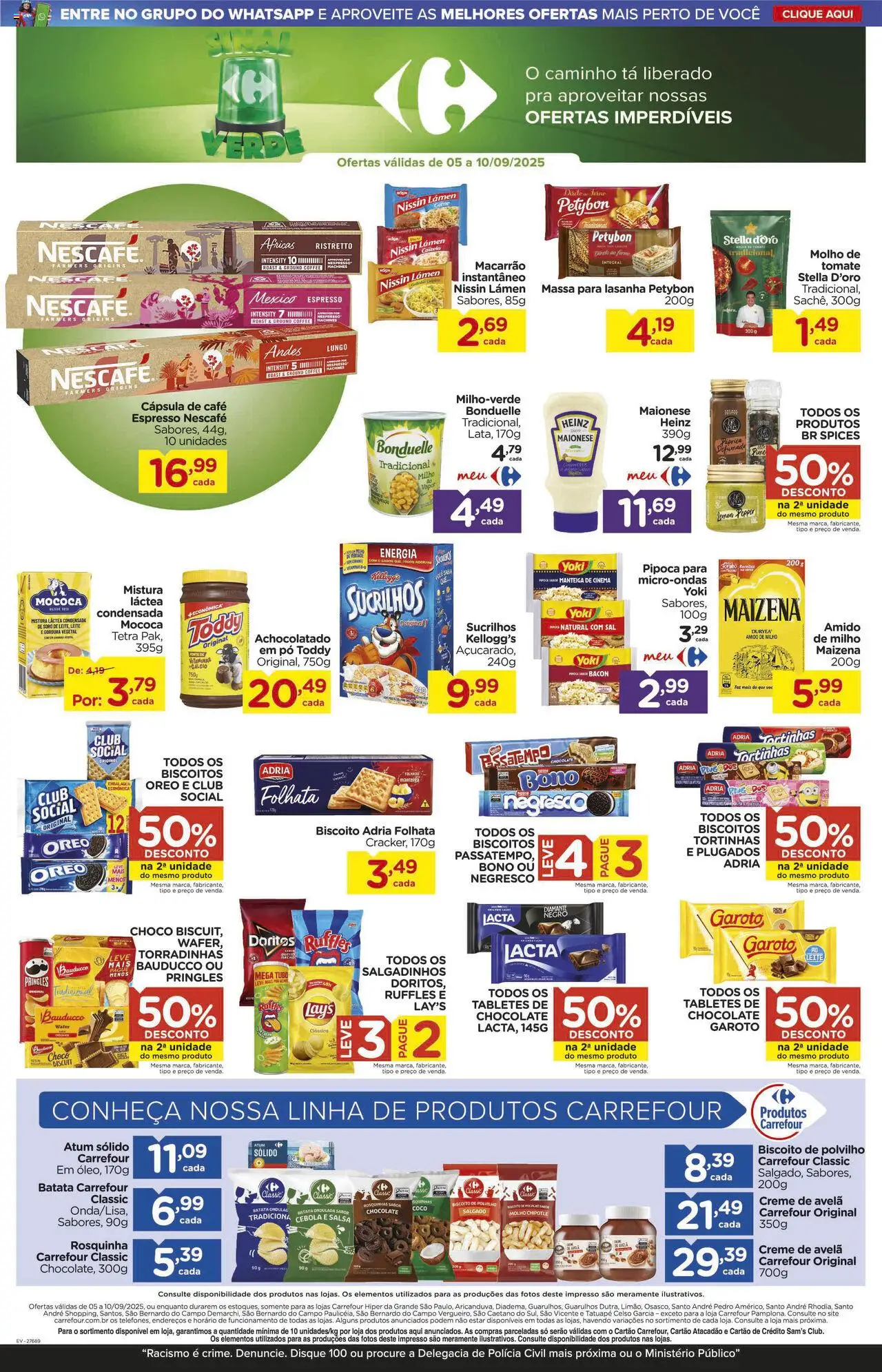 Carrefour Folheto - válido de 05.09.2025 | Página: 4 | Produtos: Cebola, Biscoito, Massa, Sucrilhos