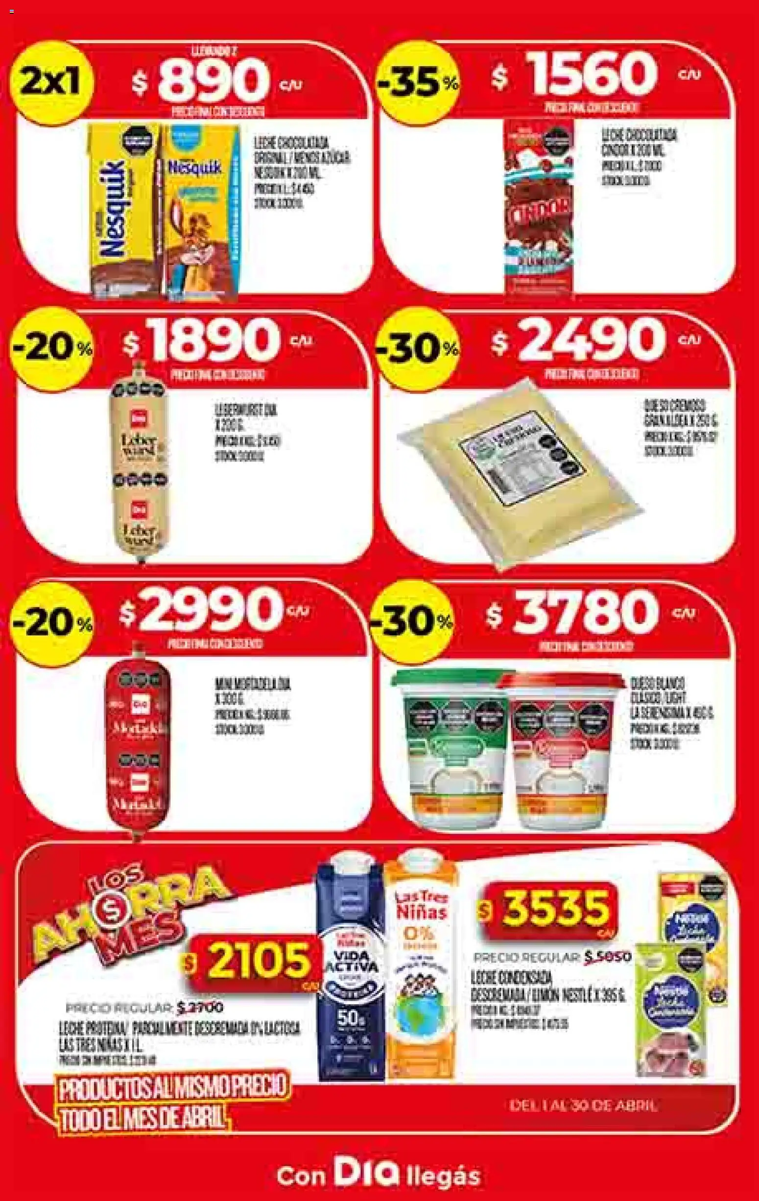 Supermercado DIA Ofertas │ válido desde el 22.04.2026 | Página: 14 | Productos: Leche