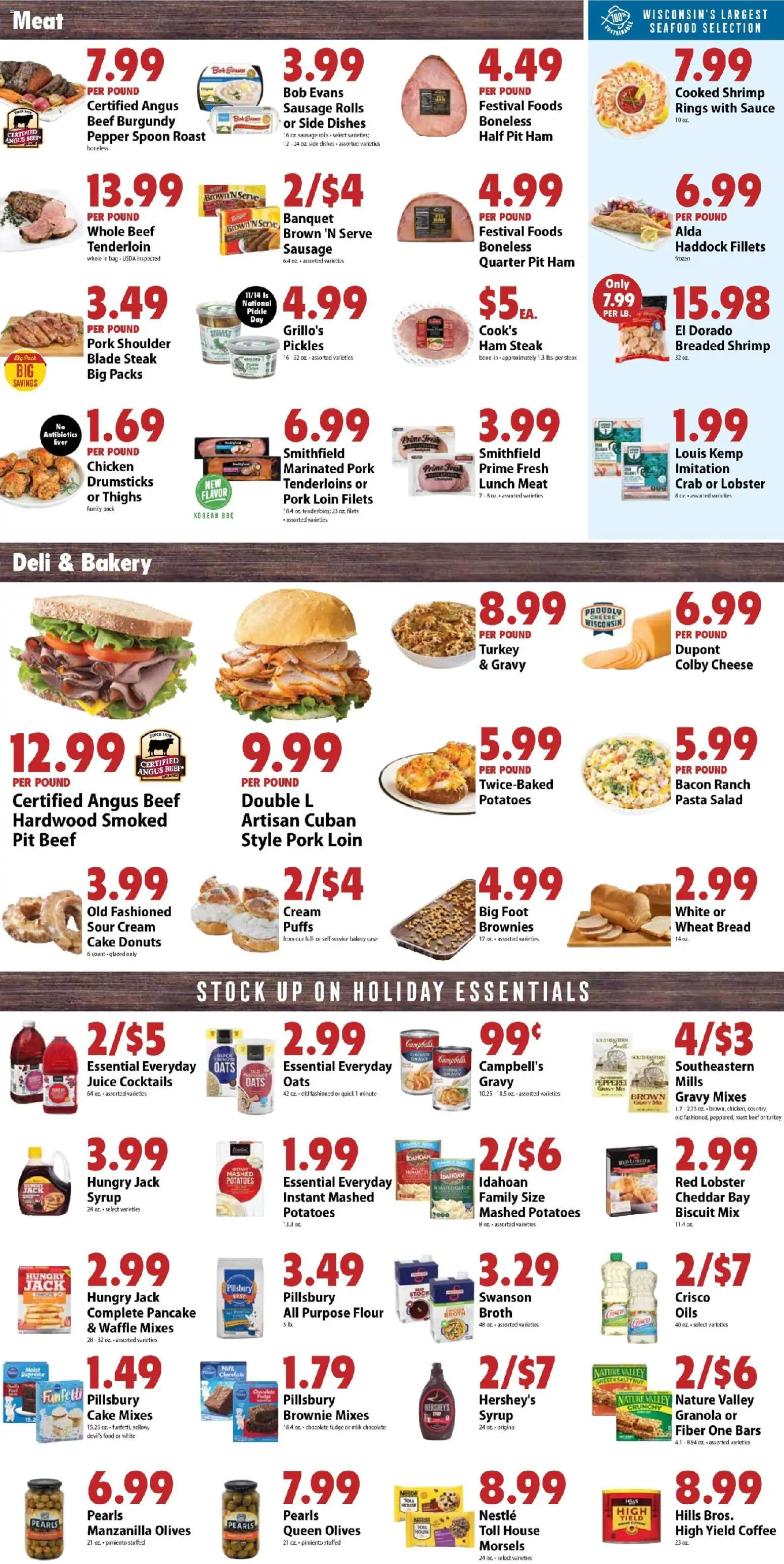 Festival Foods Weekly Ad - valid from 12.11.2025 | Page: 3 | Products: Cheese, Bread, Sour cream, Salad