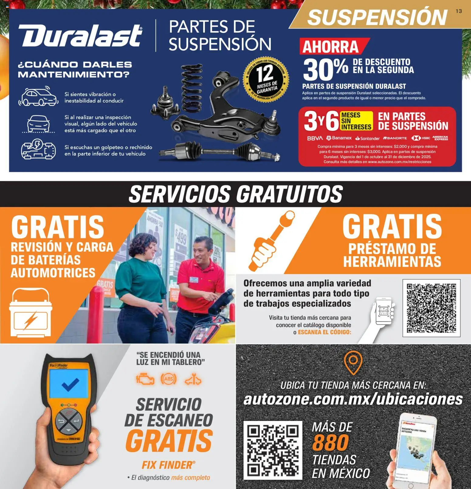 Nuevas ofertas de AutoZone válidas en toda la República Mexicana desde el 23.11.2025. ¡Encuentra las mejores ofertas en AutoZone catálogo! | Página: 13