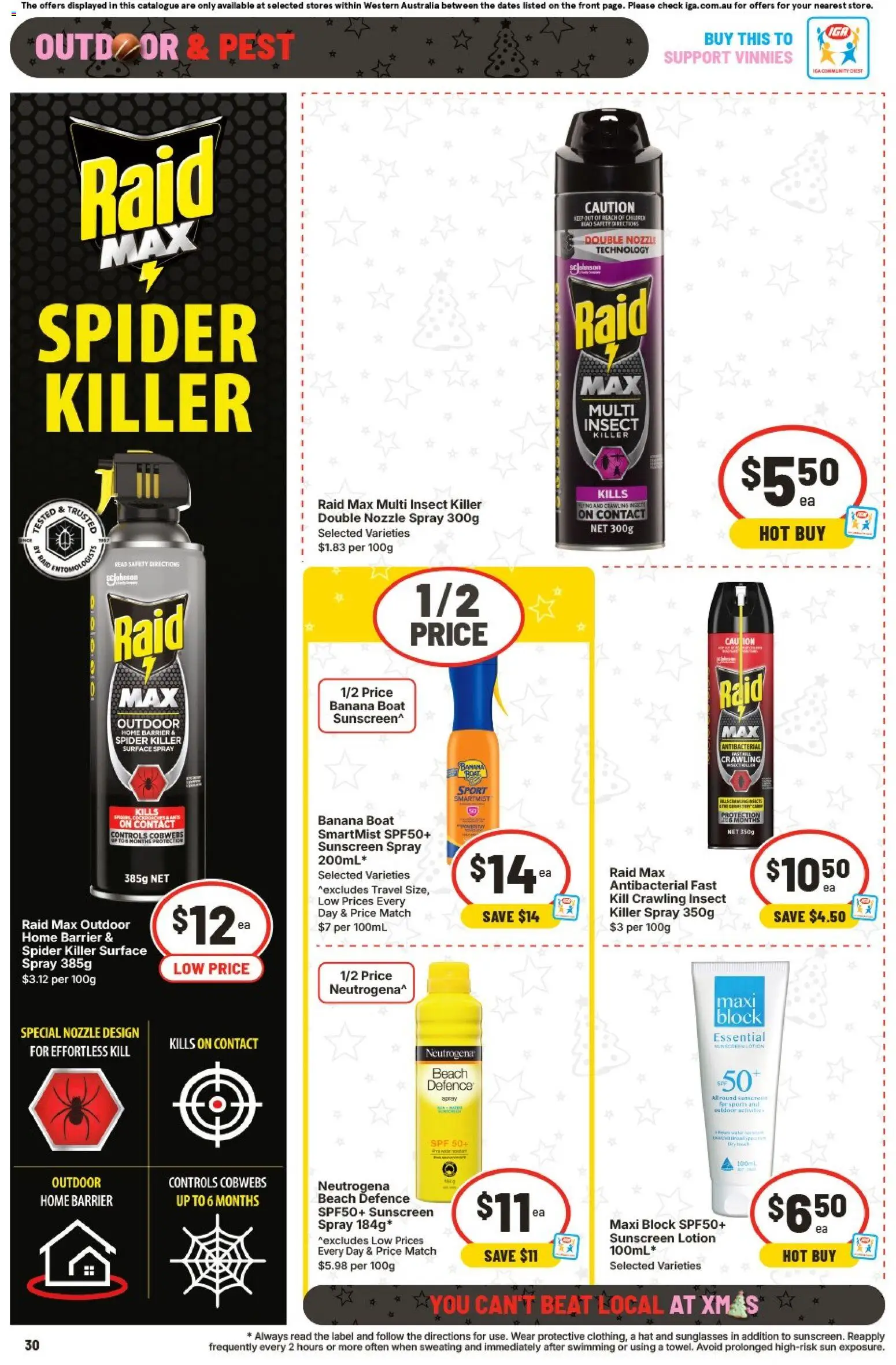 IGA catalogue - valid from 17.12.2025 | Page: 33 | Products: Sunscreen, Lotion, Sunglasses, Hat