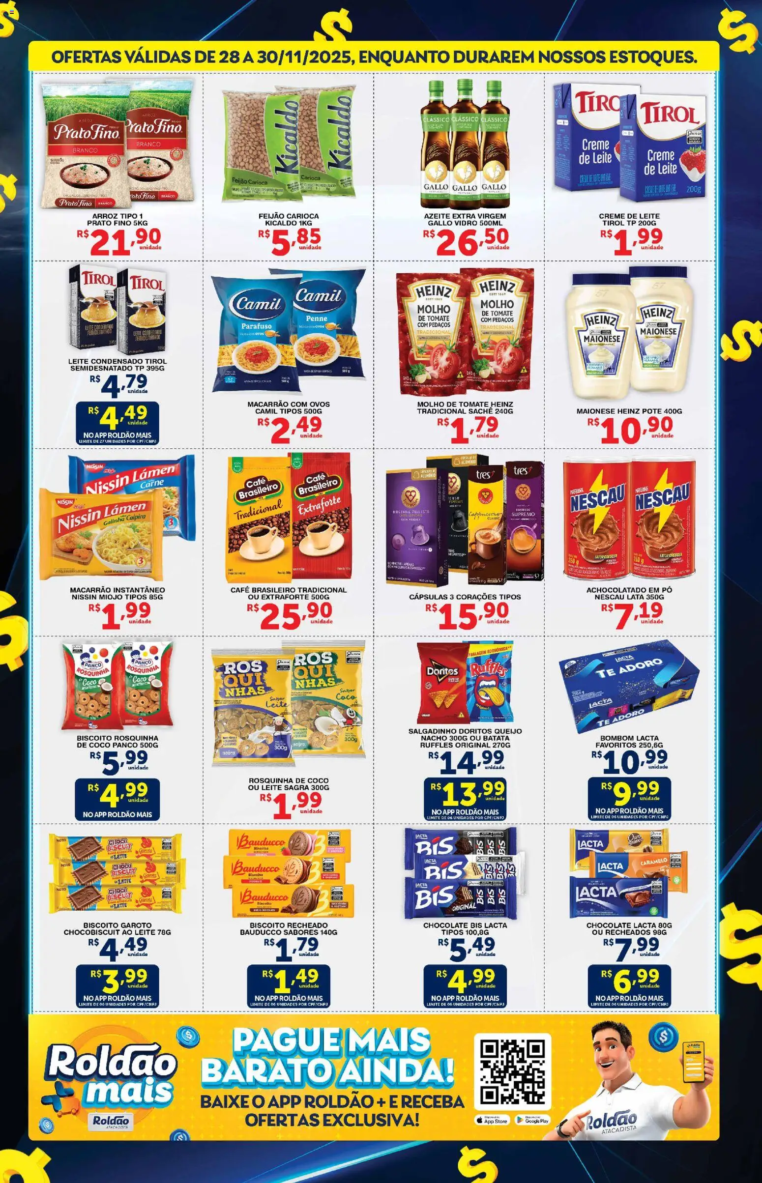 Roldão Folheto - válido de 28.11.2025 | Página: 3 | Produtos: Molho de tomate, Arroz, Carne, Batata