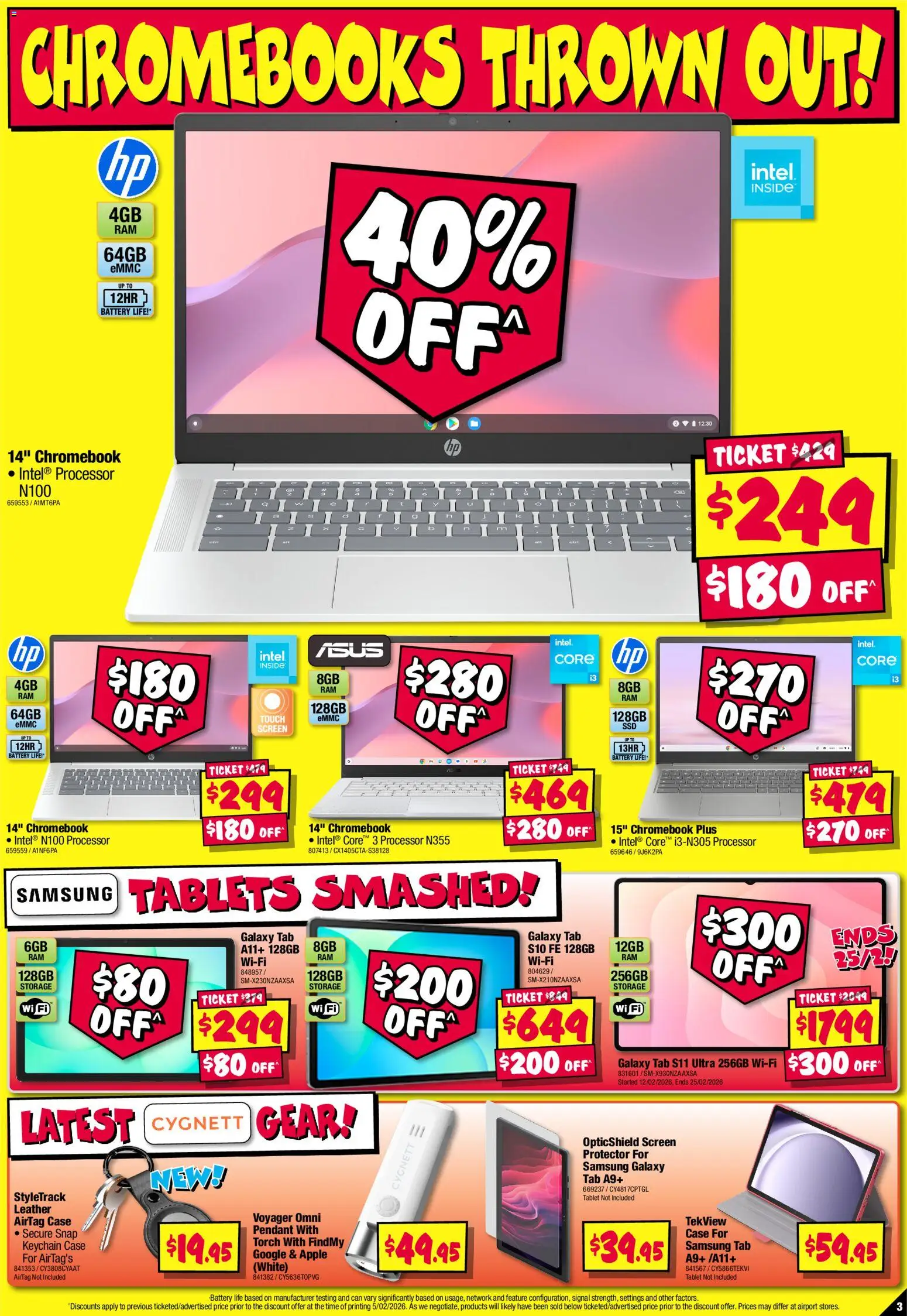 JB Hi-Fi catalogue - valid from 19.02.2026 | Page: 3 | Products: Battery, Case, Torch, Screen