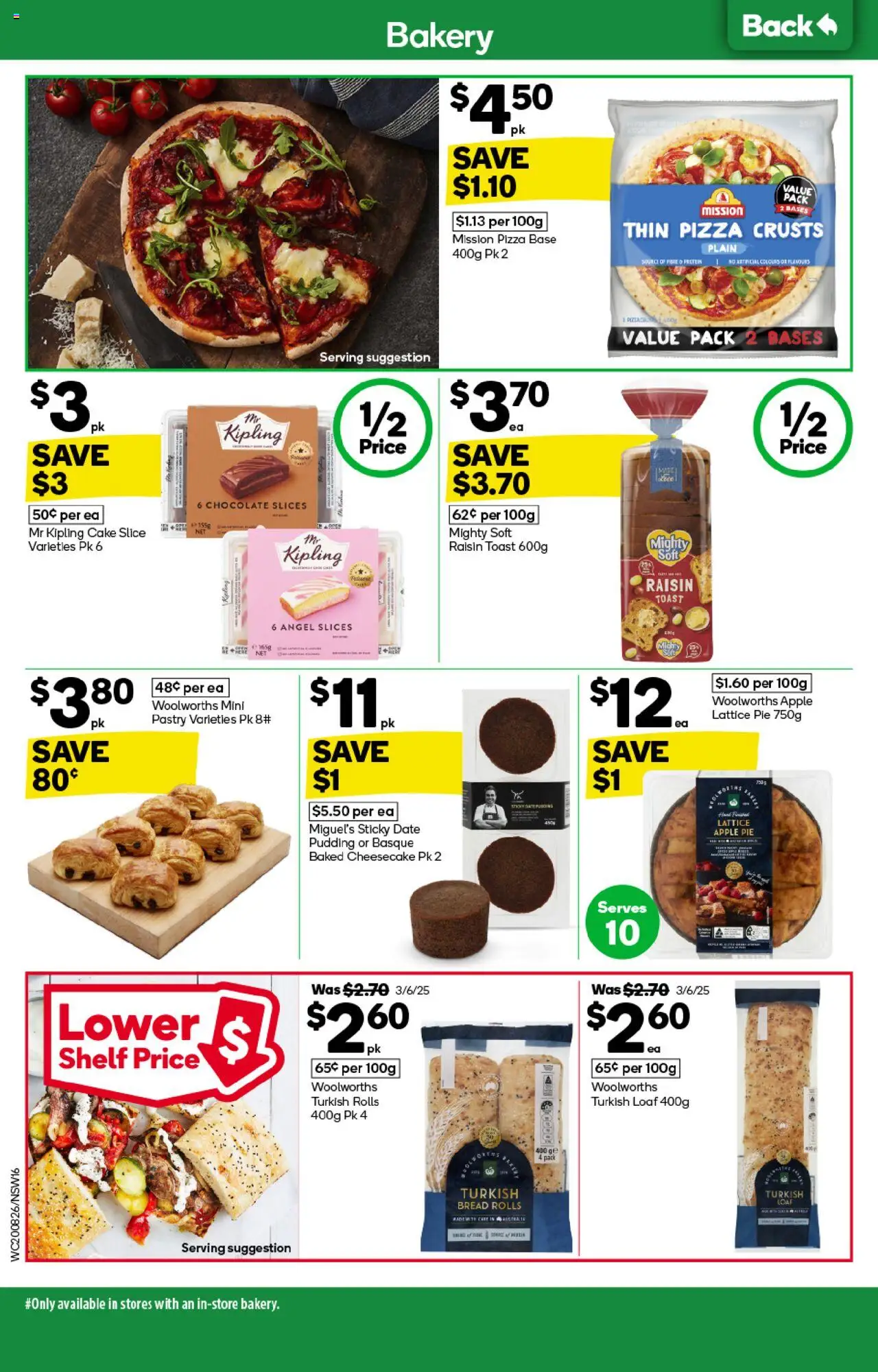 Woolworths catalogue - valid from 20.08.2025 | Page: 16 | Products: Shelf, Pizza, Pastry, Pudding