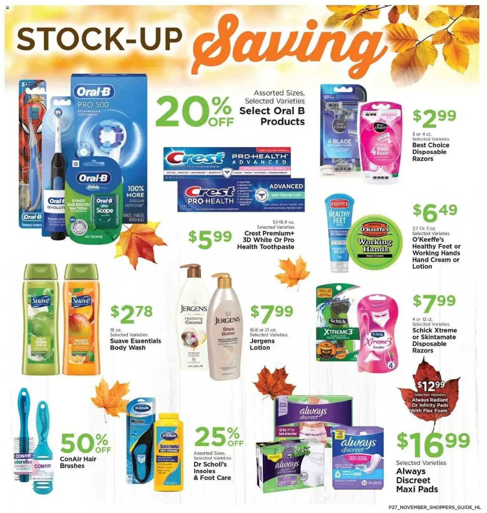 Homeland Bring Savings Home Shopper's Guide - valid from 01.11.2025 | Page: 27 | Products: Brush, Butter, Toothpaste, Underwear