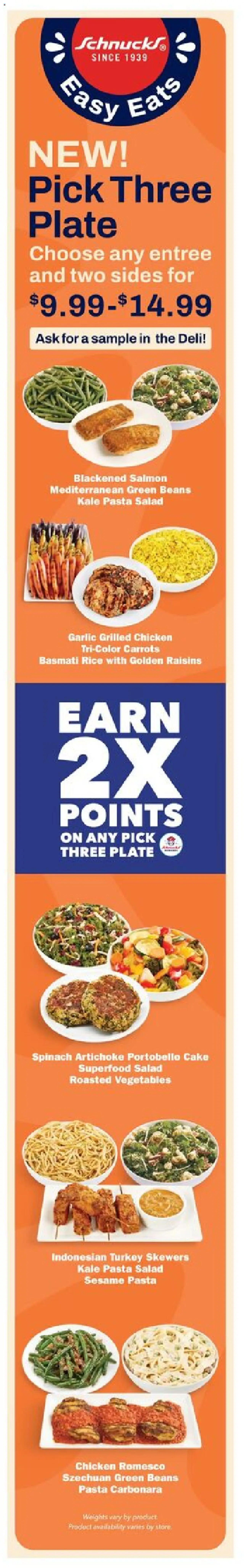 Schnucks Weekly Print Ad - IL - valid from 24.09.2025 | Page: 2 | Products: Spinach, Pasta, Vegetables, Garlic