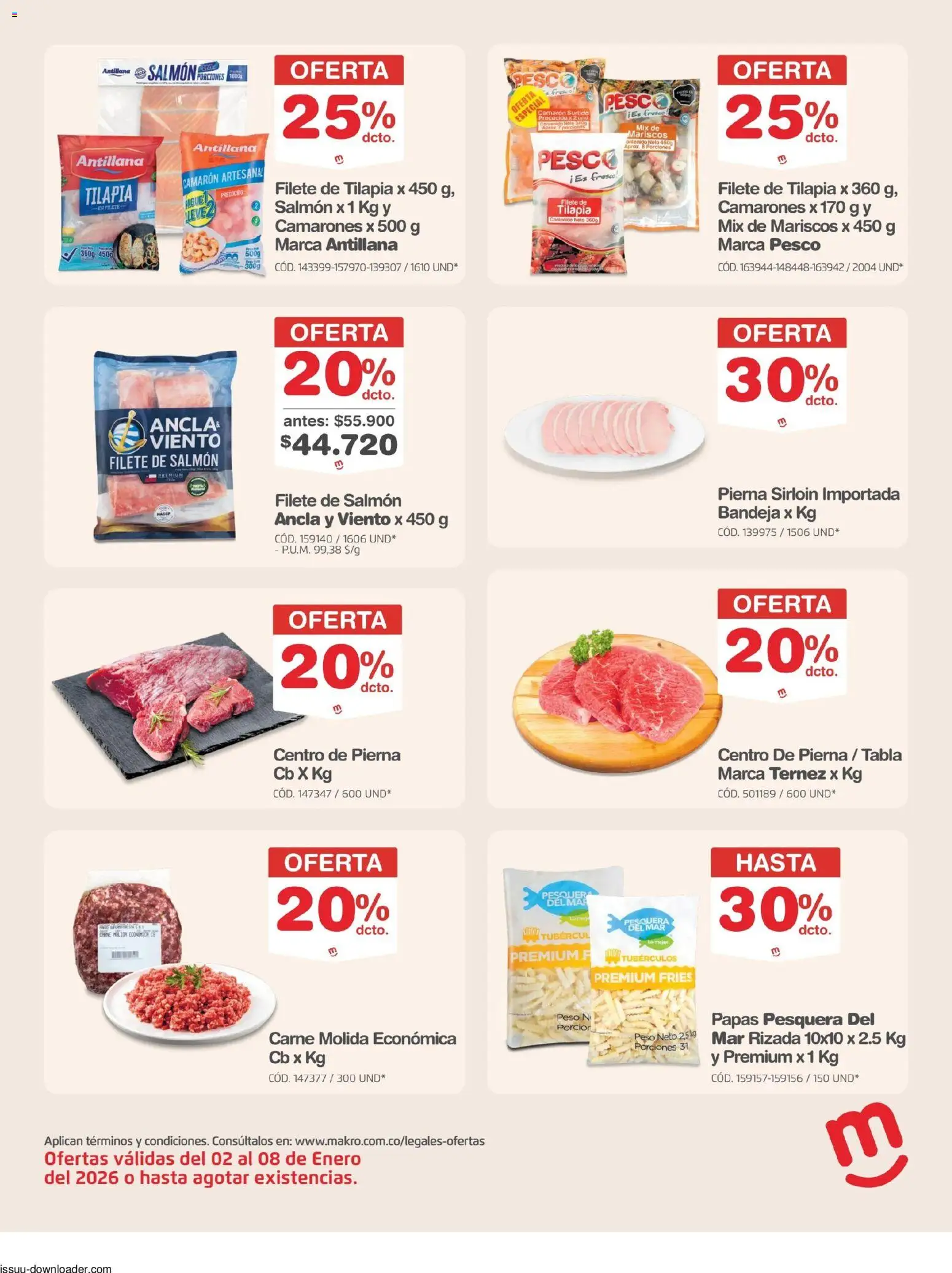 Makro revista - valida desde el 02.01.2026 | Página: 5 | Productos: Frasco, Bandeja, Peso, Plátano