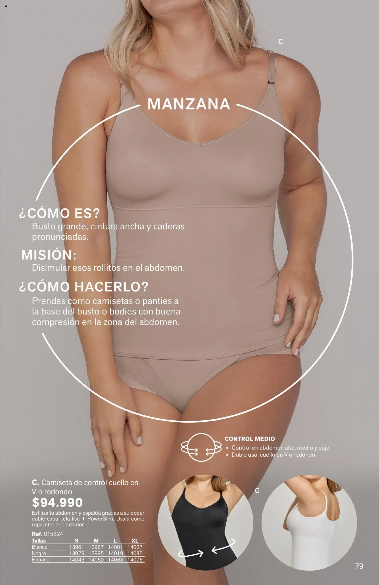Leonisa revista - valida desde el 03.04.2026 | Página: 79 | Productos: Camiseta, Manzana, Cuello, Ropa