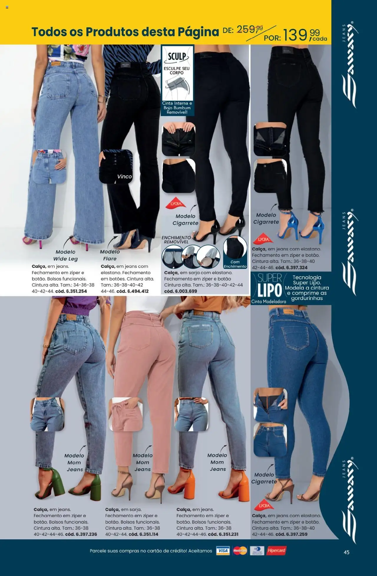 Quatro Estações Folheto - válido de 01.09.2025 | Página: 45 | Produtos: Cinta modeladora, Jeans