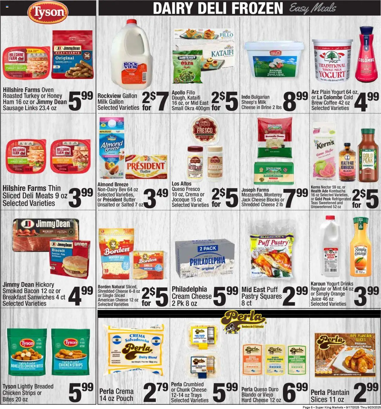 Super King Weekly Ad - valid from 17.09.2025 | Page: 6 | Products: Yogurt, Ham, Sausage, Oven