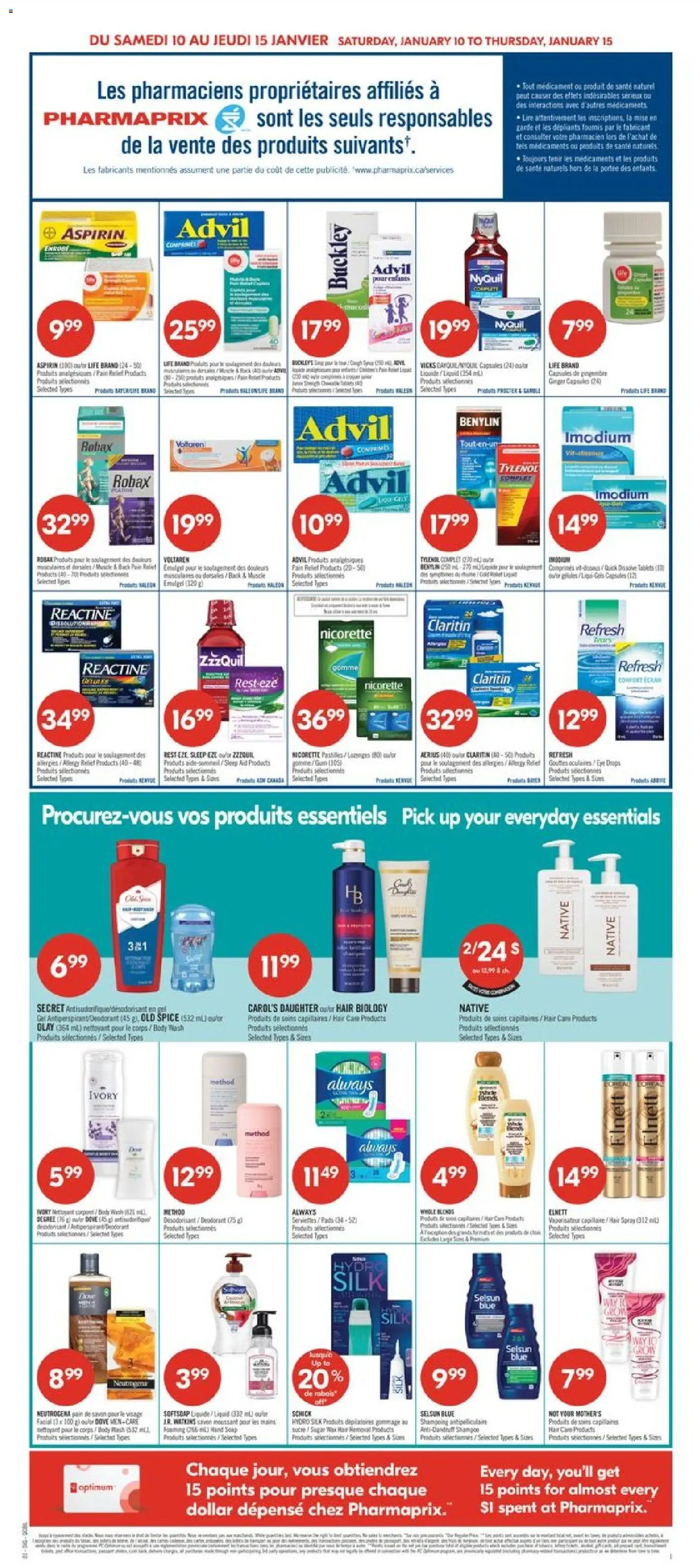 Pharmaprix flyer valid from 23.01.2026 | Page: 3 | Products: Shampoo, Hair spray, Body wash, Deodorant