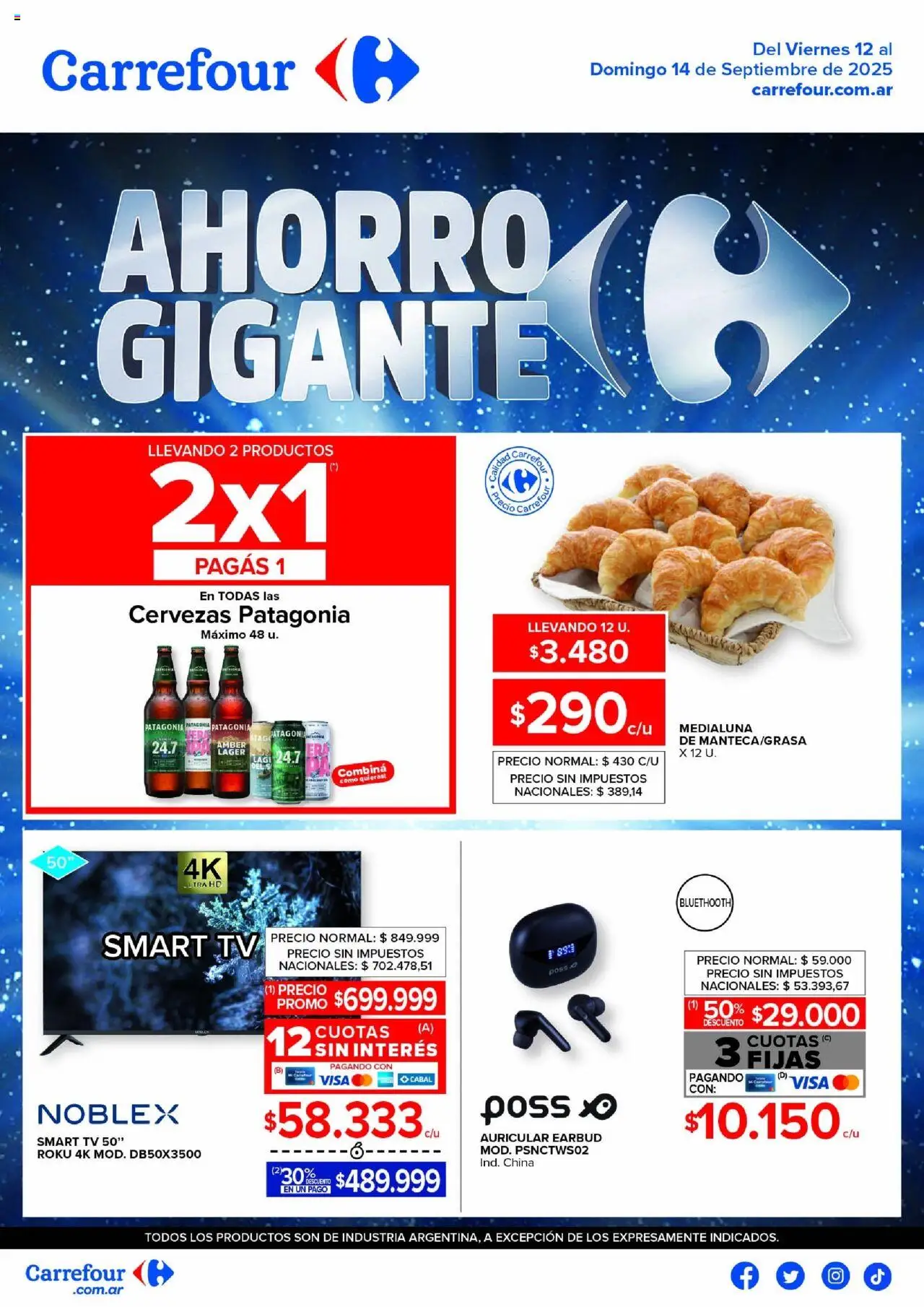 Carrefour - Ofertas Fin de semana - e Comodoro │ válido desde el 12.09.2025 | Página: 1 | Productos: Medialuna