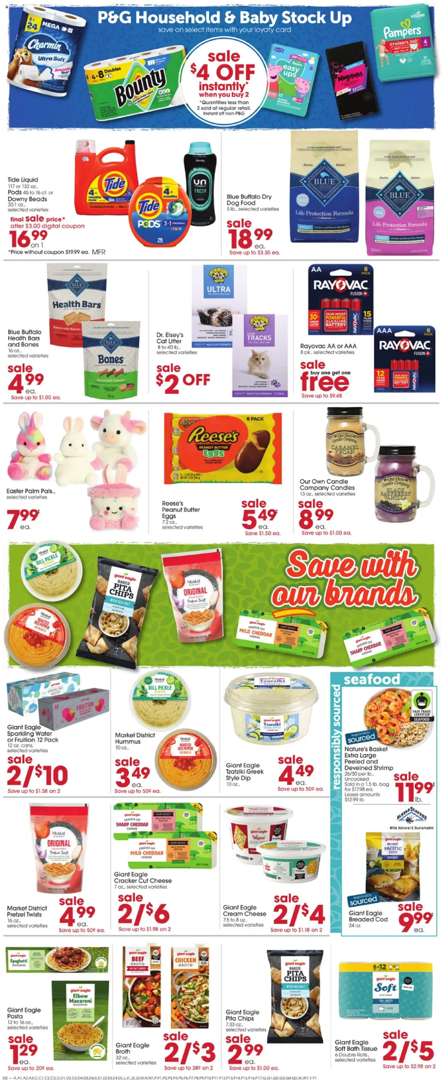 Giant Eagle Weekly Ad - valid from 19.02.2026 | Page: 4 | Products: Eggs, Chips, Cream, Water