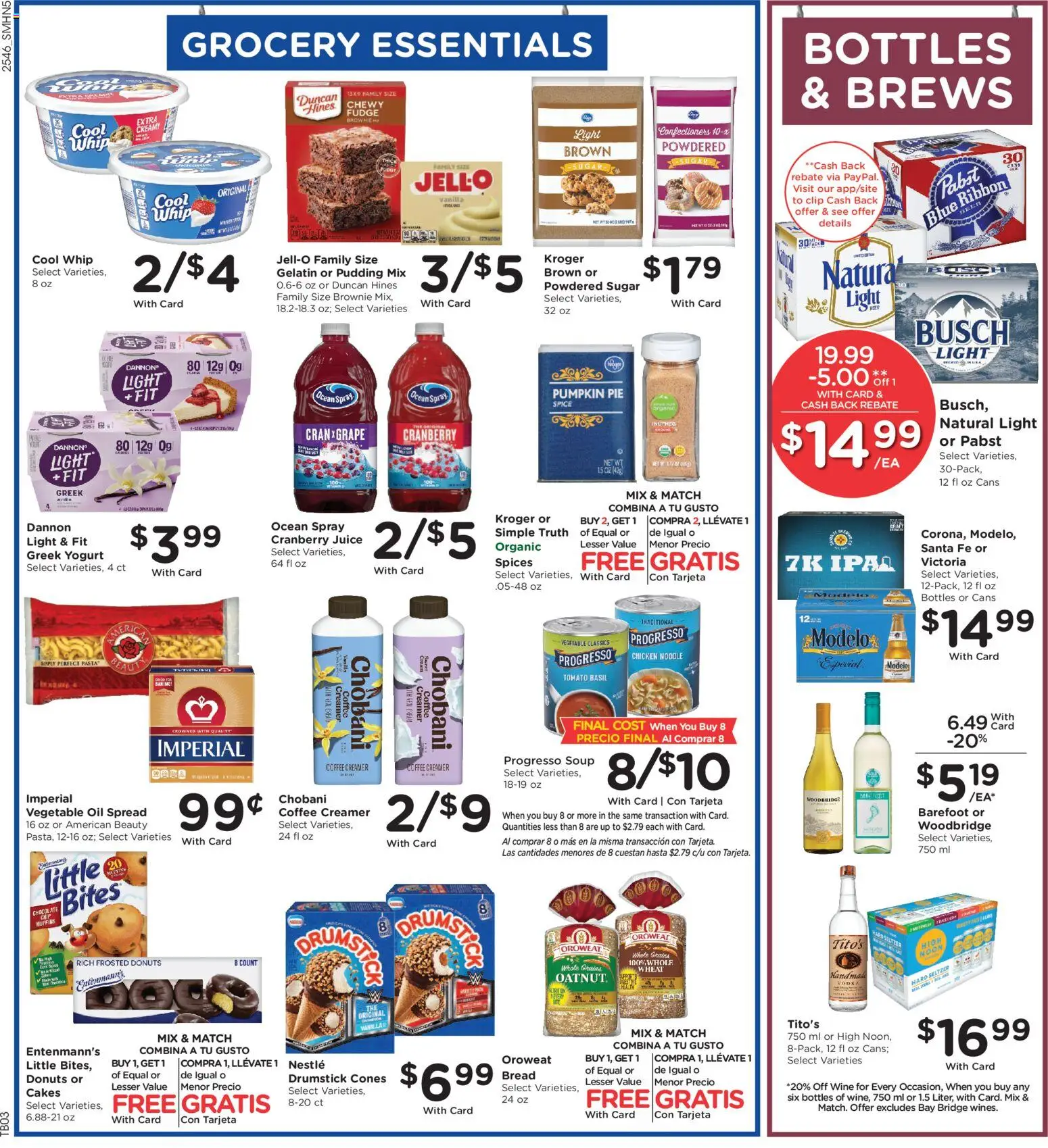 Smith's Weekly Ad - valid from 17.12.2025 | Page: 5 | Products: Yogurt, Bread, Pasta, Cream