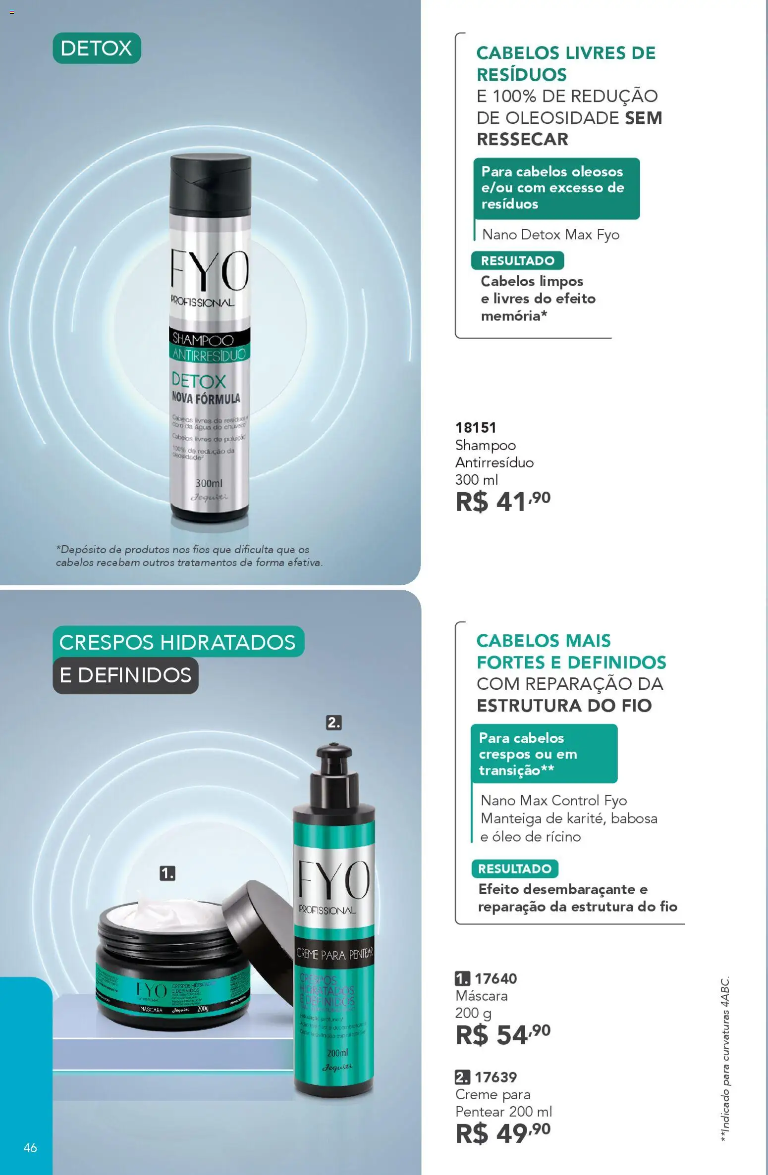 Jequiti Folheto - válido de 30.01.2026 | Página: 46 | Produtos: Shampoo, Manteiga, Chuveiro, Creme