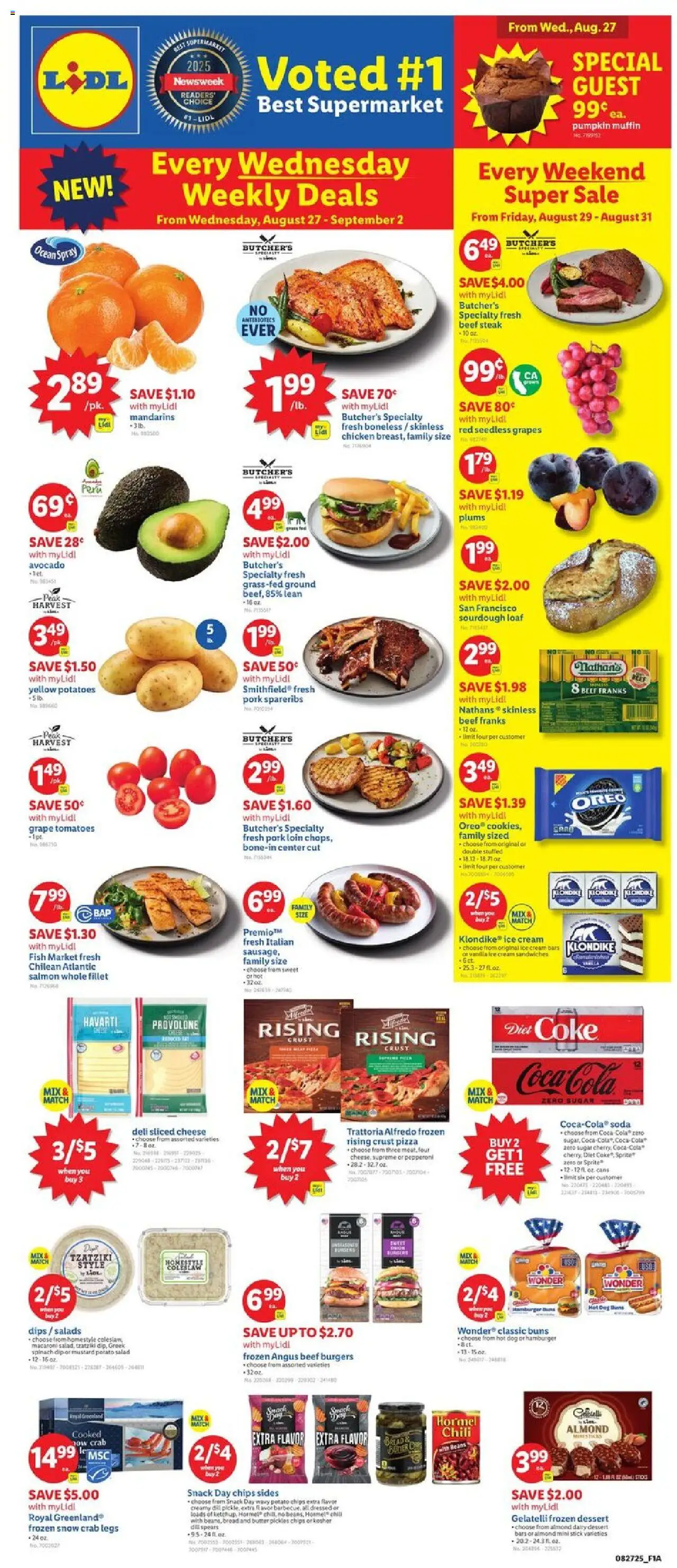Lidl Weekly Ad - DC - valid from 29.08.2025 | Page: 1 | Products: Tomatoes, Chips, Cream, Muffin