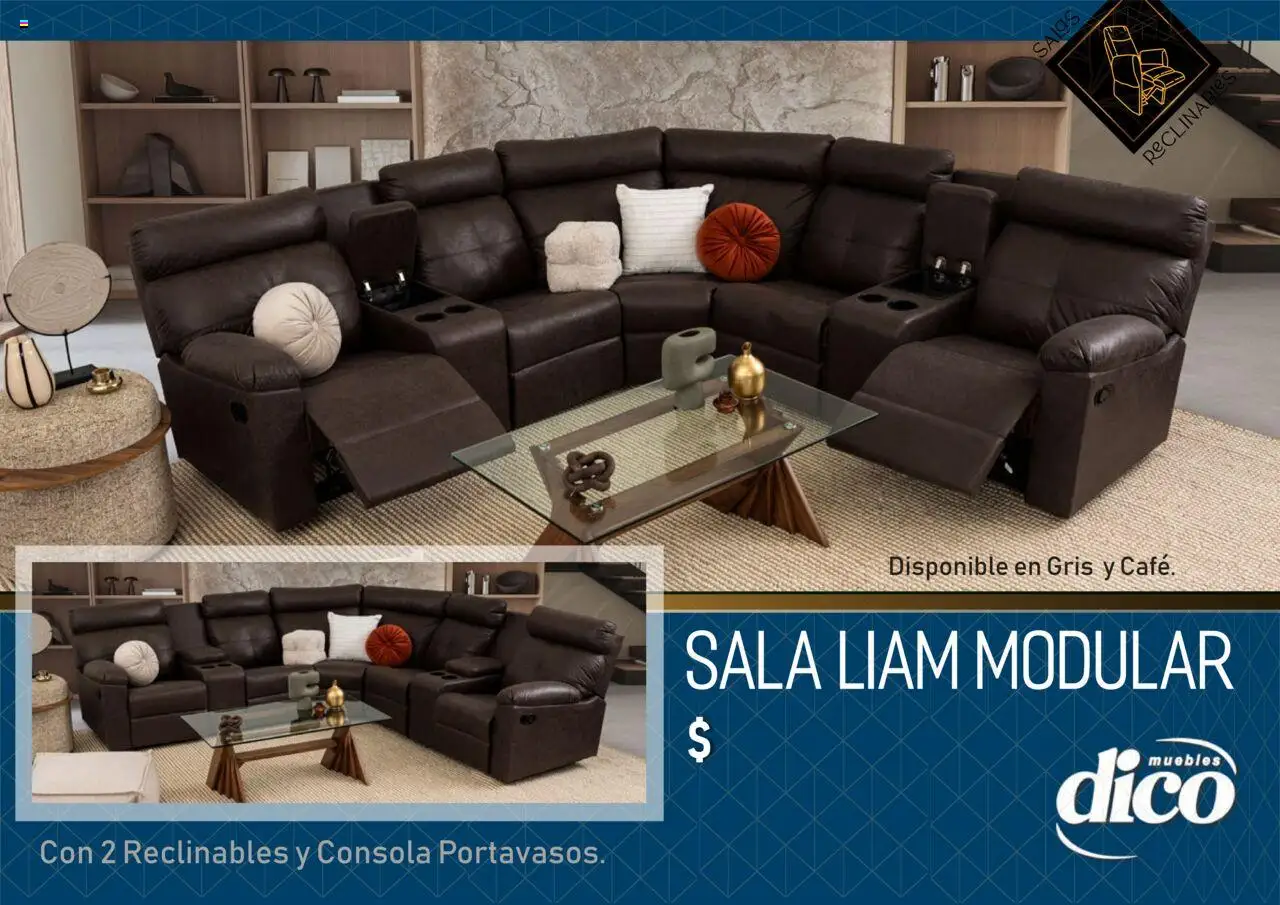 Nuevas ofertas de Muebles Dico válidas en toda la República Mexicana desde el 25.09.2025. ¡Encuentra las mejores ofertas en Muebles Dico - Catálogo Salas reclinables! | Página: 20 | Productos: Modular