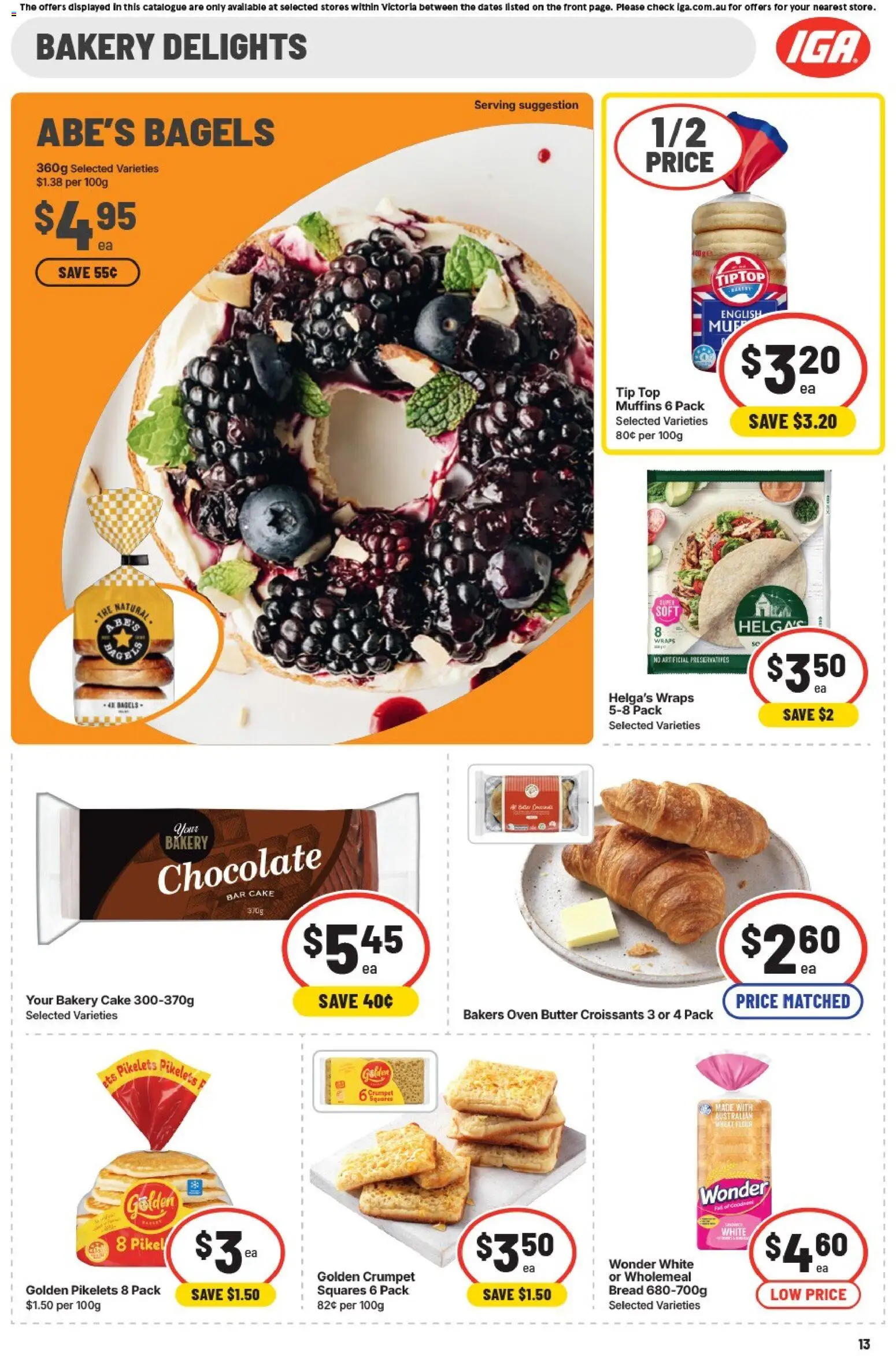 IGA catalogue - valid from 29.04.2026 | Page: 13 | Products: Butter, Bread, Chocolate, Oven