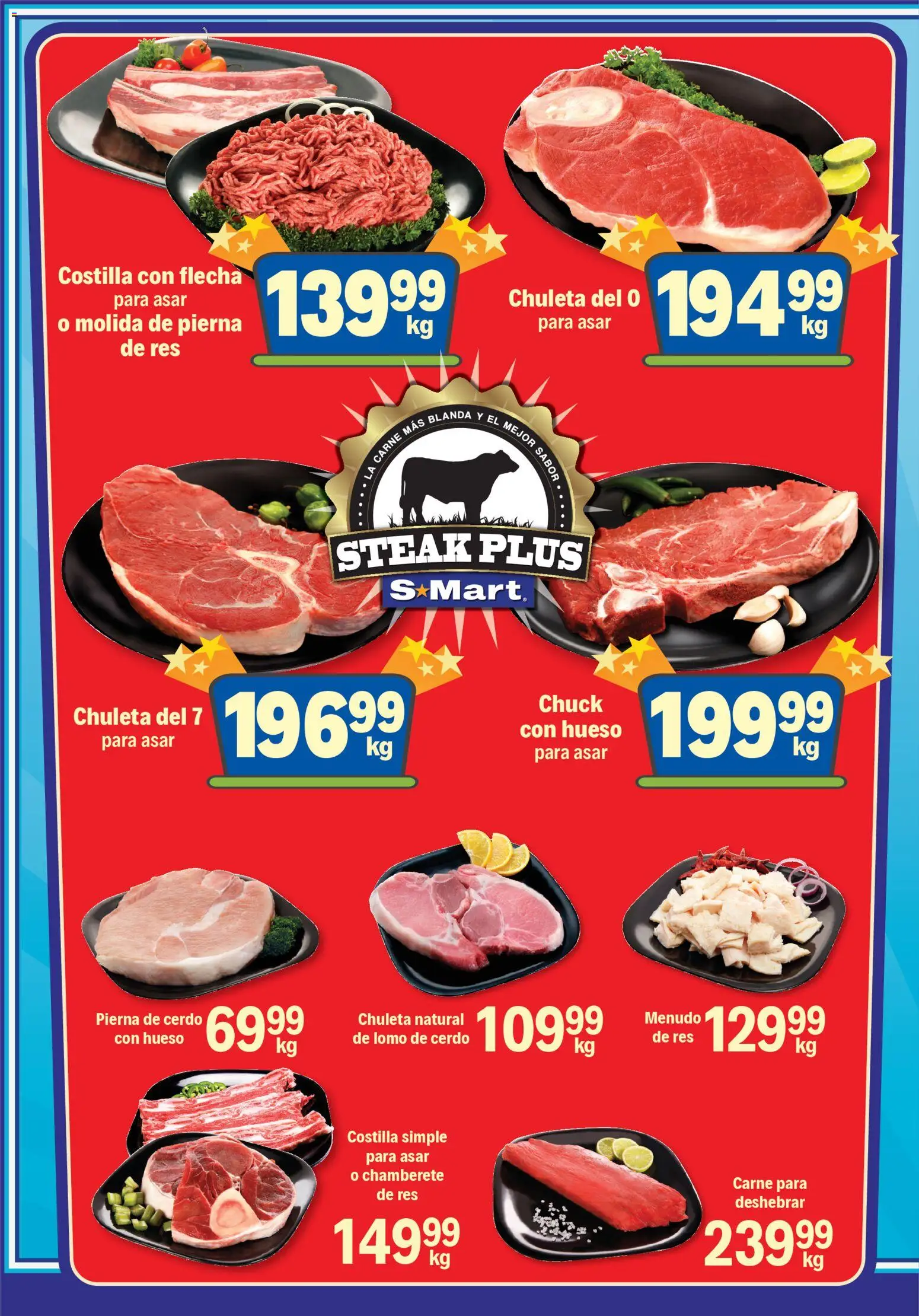 Nuevas ofertas de S-Mart válidas en toda la República Mexicana desde el 24.10.2025. ¡Encuentra las mejores ofertas en S-Mart folleto Juárez! | Página: 1 | Productos: Cerdo, Res