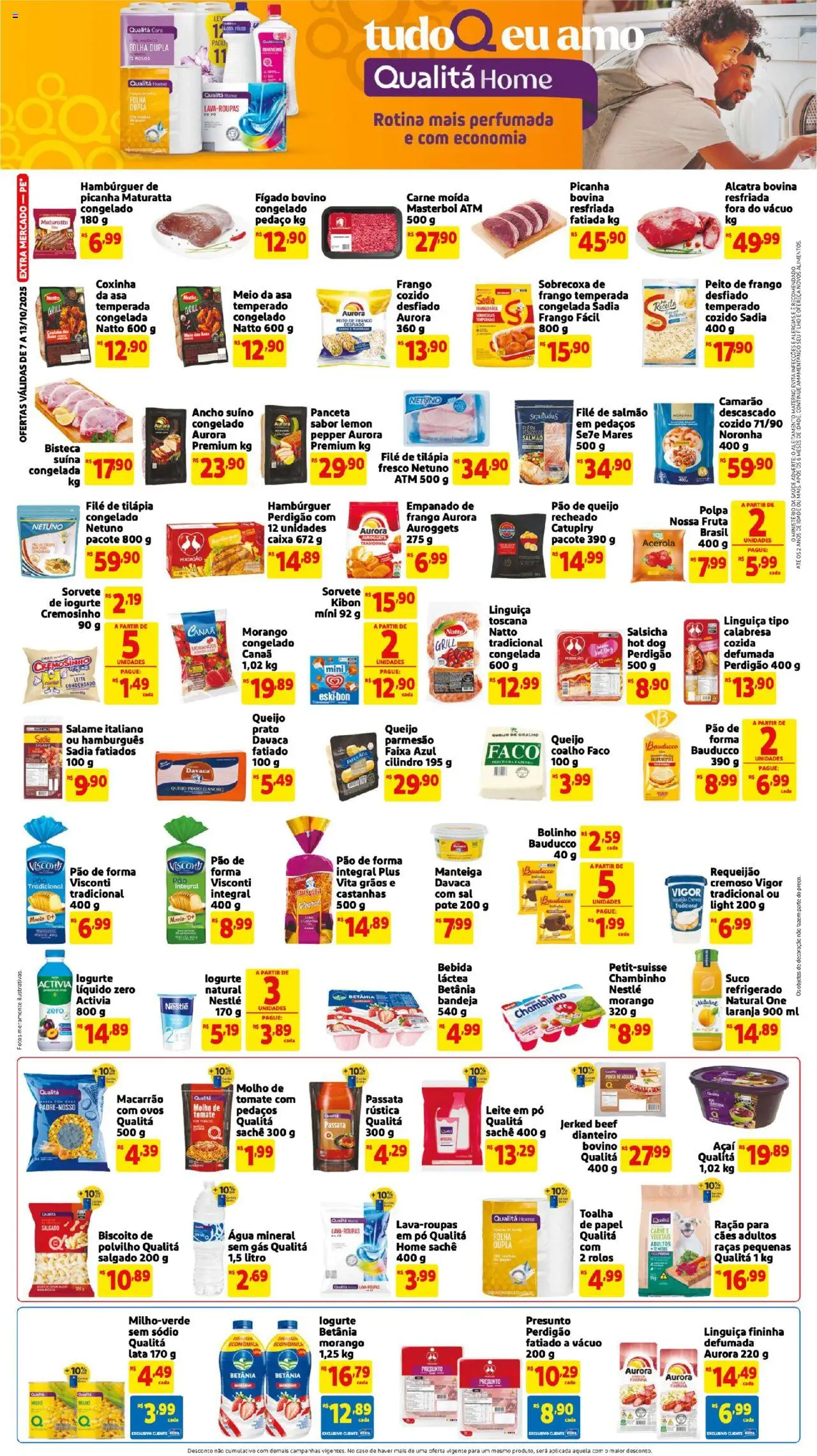 Extra Folheto - válido de 07.10.2025 | Página: 2 | Produtos: Grill, Salsicha, Carne, Carne moída