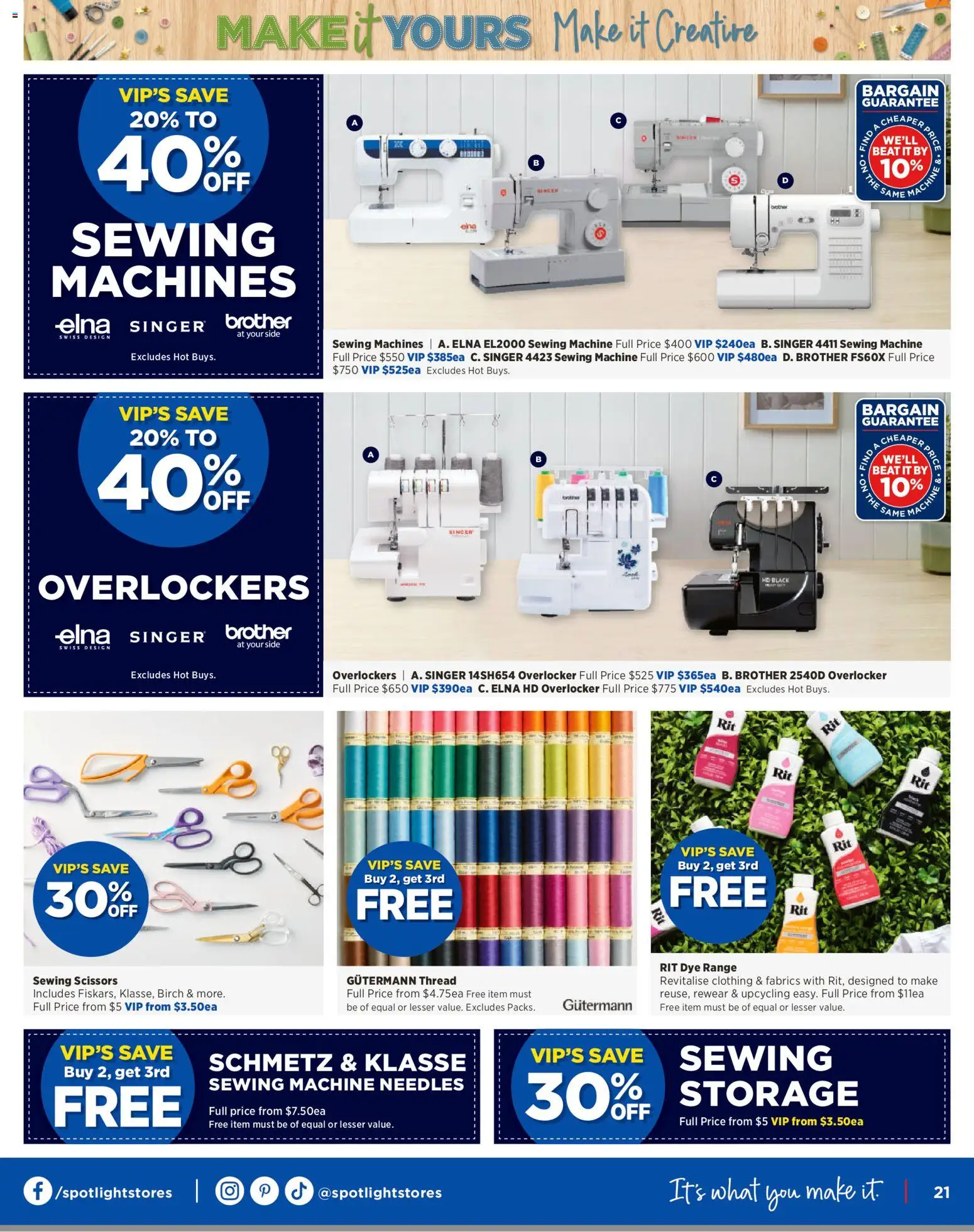 Spotlight catalogue - valid from 05.03.2026 | Page: 21 | Products: Scissors, Tie, Sewing machine