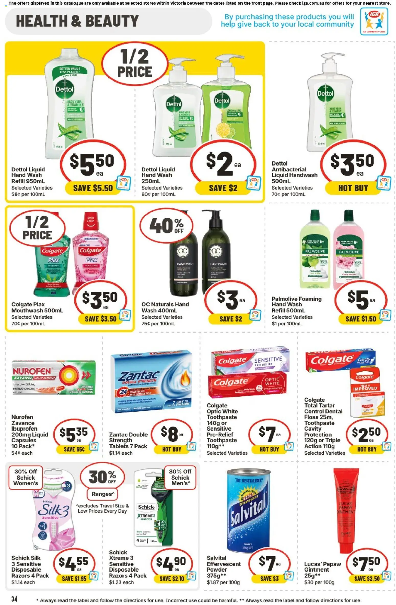 IGA catalogue - valid from 21.01.2026 | Page: 31 | Products: Toothpaste, Lime, Razors, Hand wash
