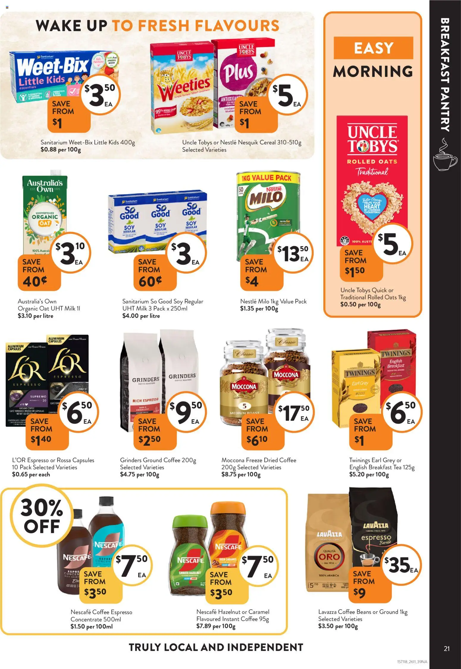 Foodworks catalogue - valid from 26.11.2025 | Page: 21 | Products: Tea, Cereal, Moccona, Nescafe