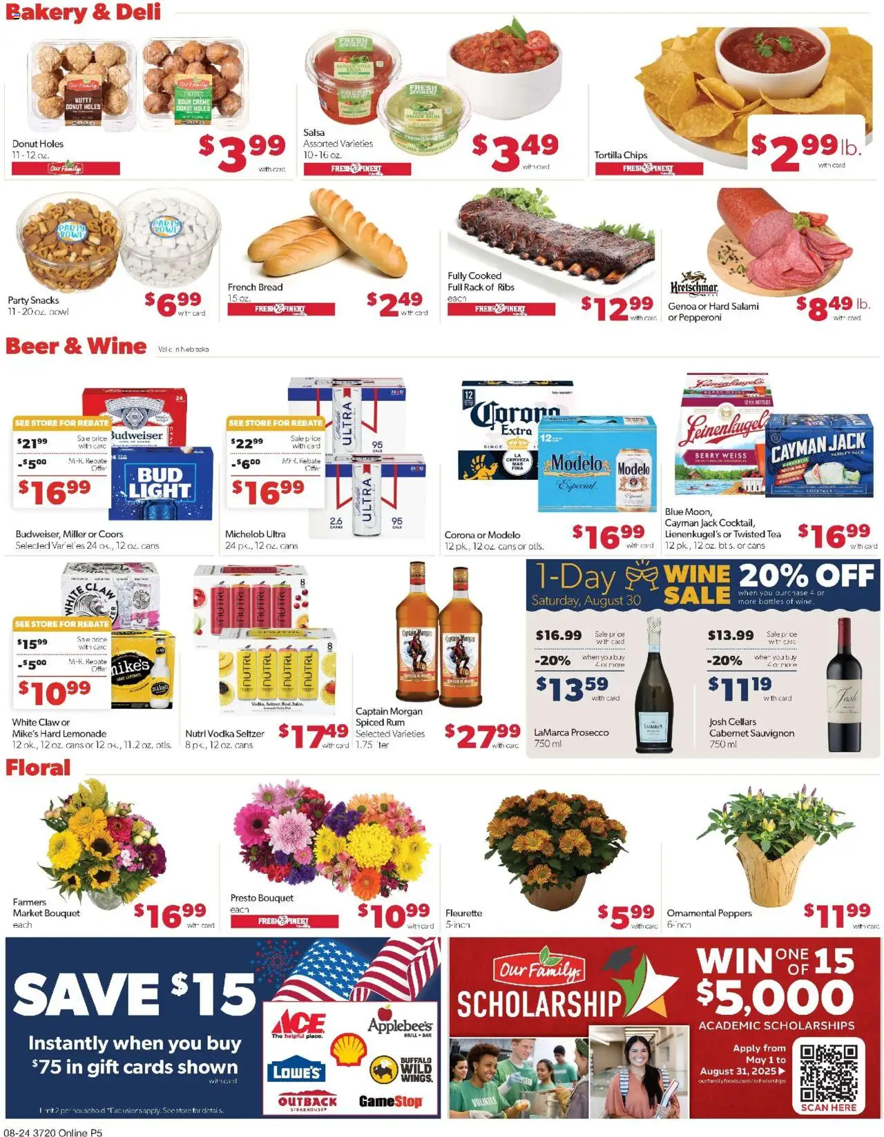 Family Fare Weekly Ad - NE - valid from 24.08.2025 | Page: 9 | Products: Peppers, Salami, Chips, Vodka