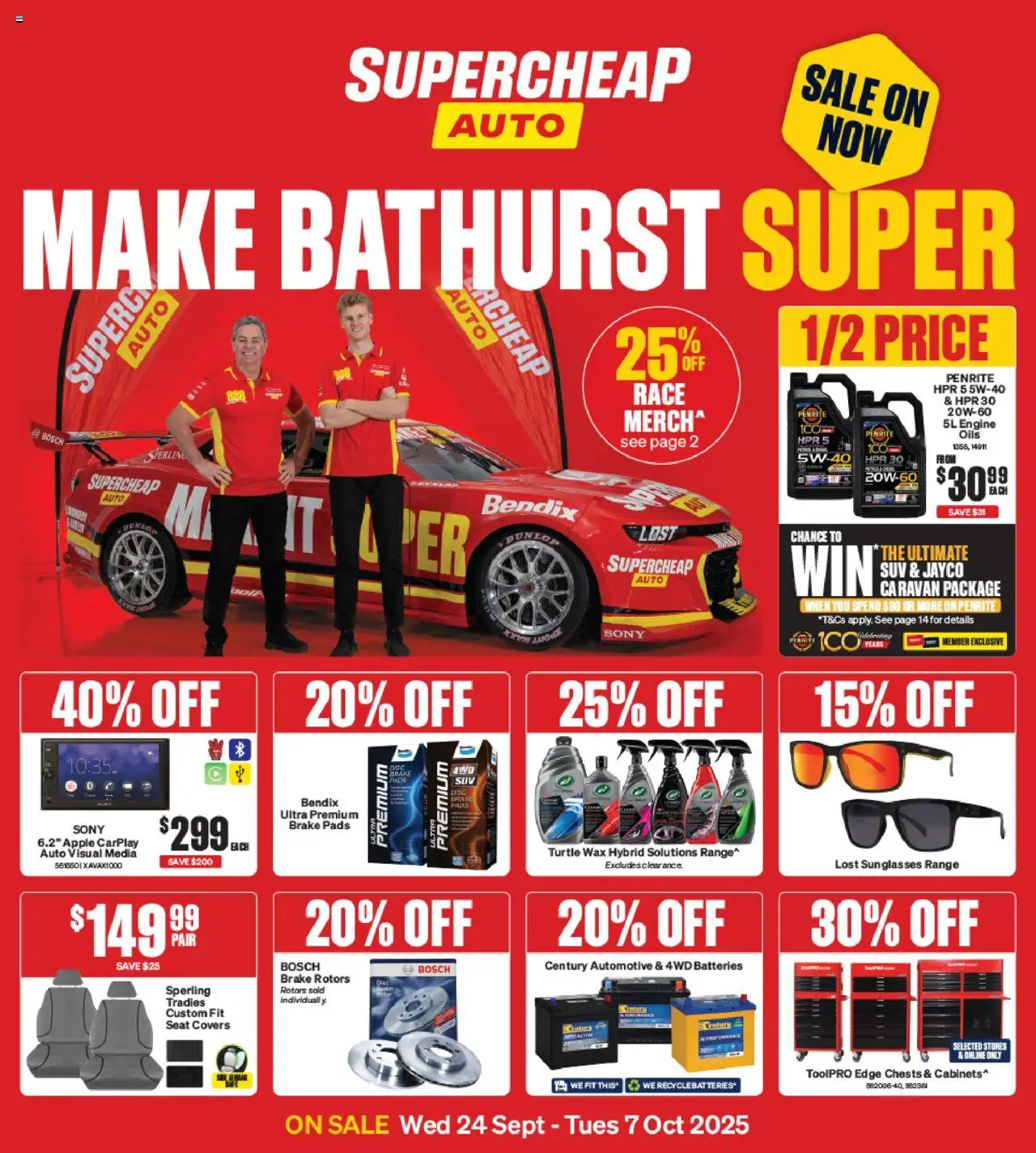 Supercheap Auto catalogue - valid from 24.09.2025 | Page: 1 | Products: Sunglasses, Batteries