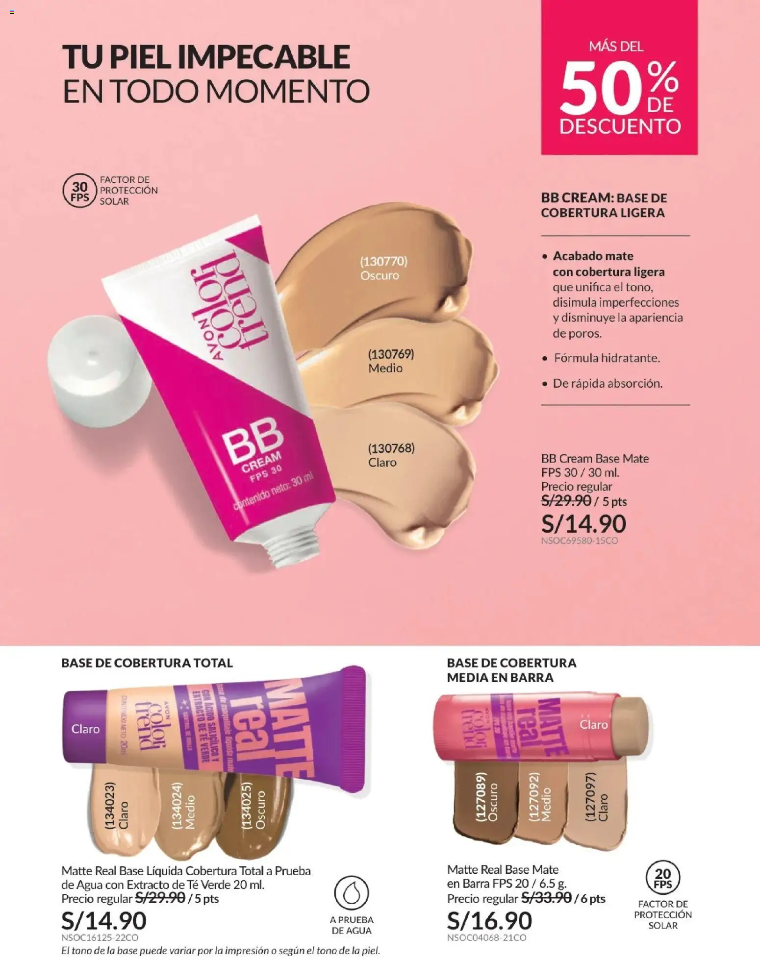 Catálogo Avon válido desde 01.01.2026 | Página: 13 | Productos: Té, BB cream