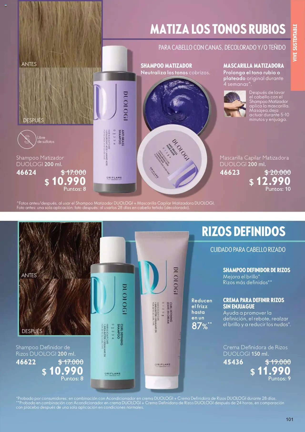 Oriflame - Catálogo │ válido desde el 13.09.2025 | Página: 101 | Productos: Brillo, Mascarilla, Shampoo, Crema