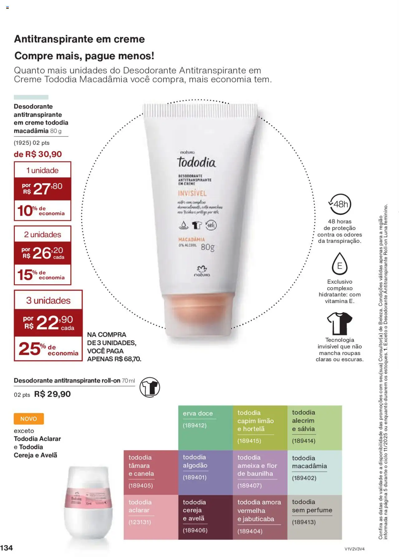 Natura Folheto - válido de 15.06.2025 | Página: 134 | Produtos: Cereja, Perfume, Desodorante, Creme