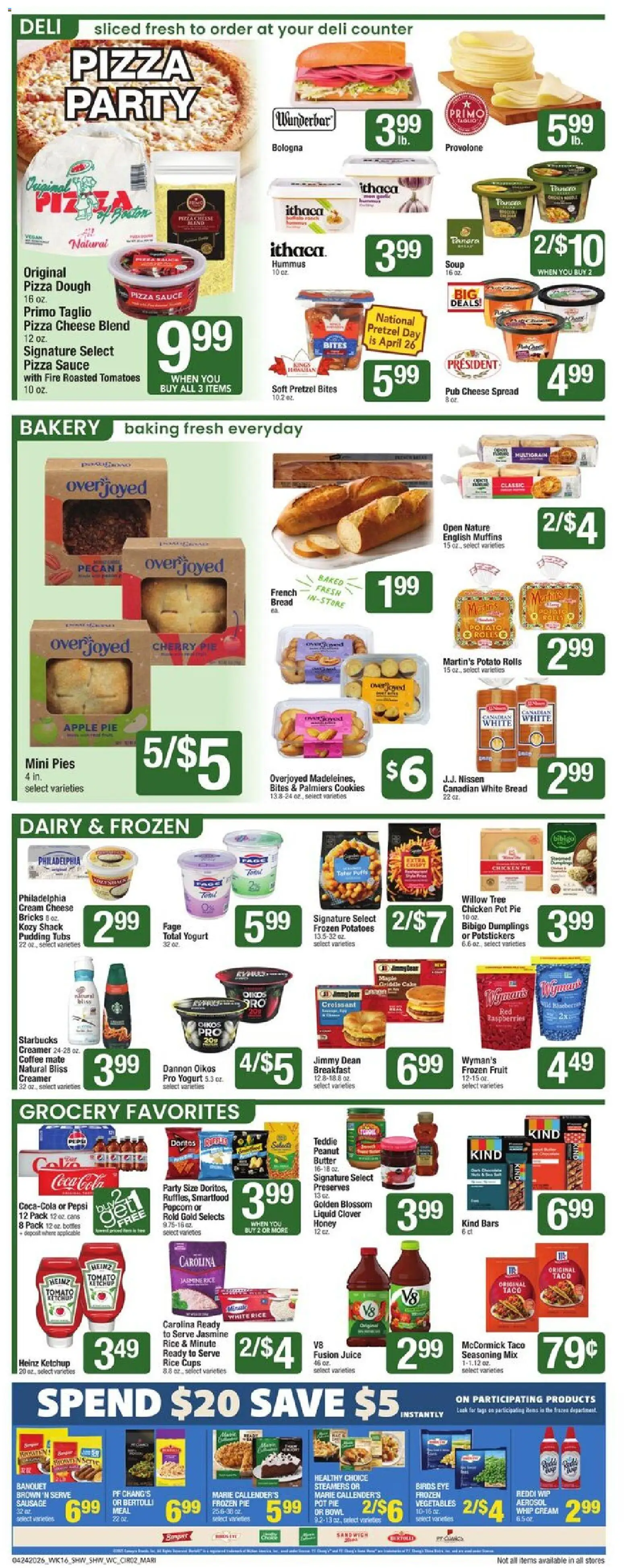 Shaw's Weekly Ad - RI - valid from 24.04.2026 | Page: 2 | Products: Wc, Cheese, Sauce, Cherry Pie