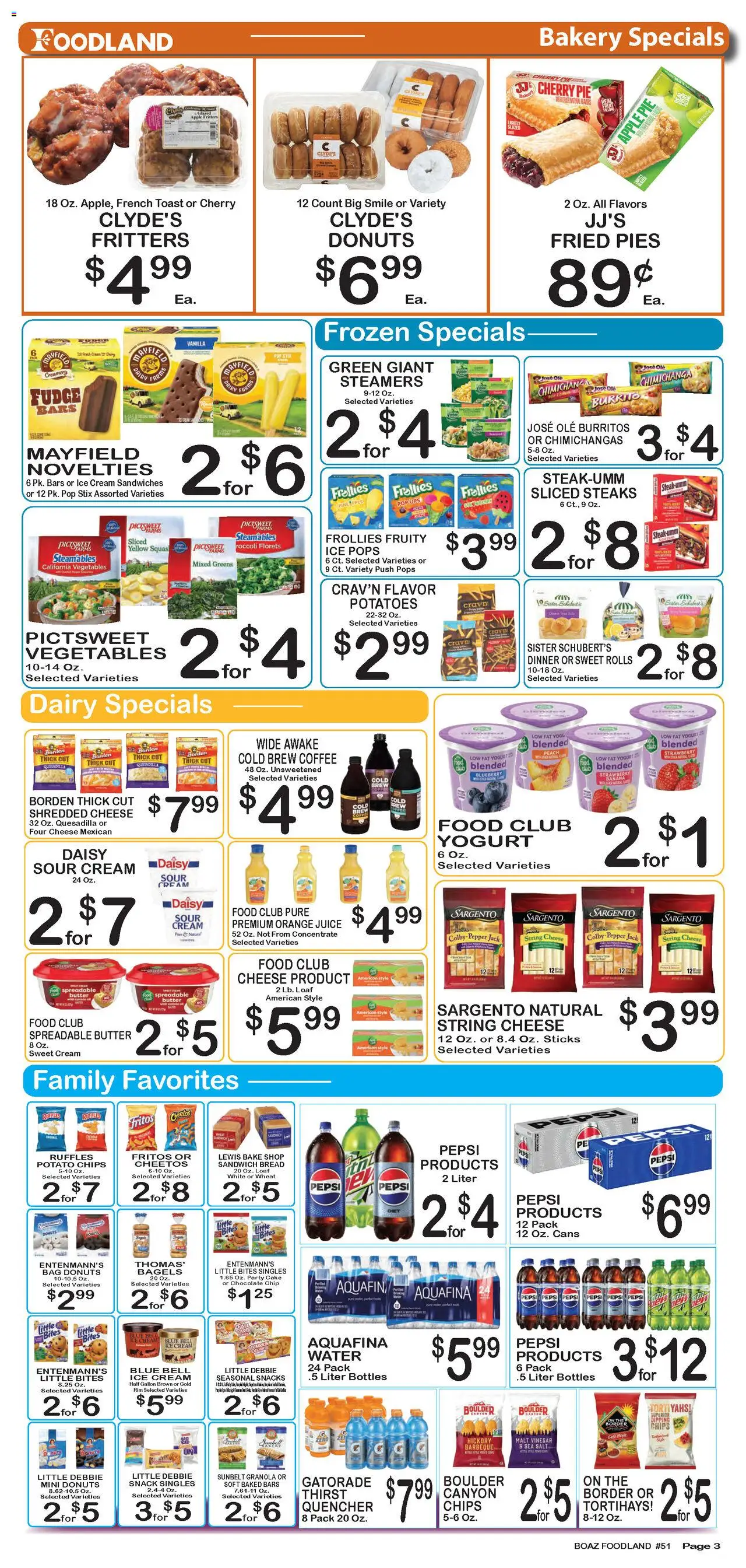 Foodland Weekly Ad - valid from 09.09.2025 | Page: 3 | Products: Cream, Pumpkin, Apple Pie, UPS