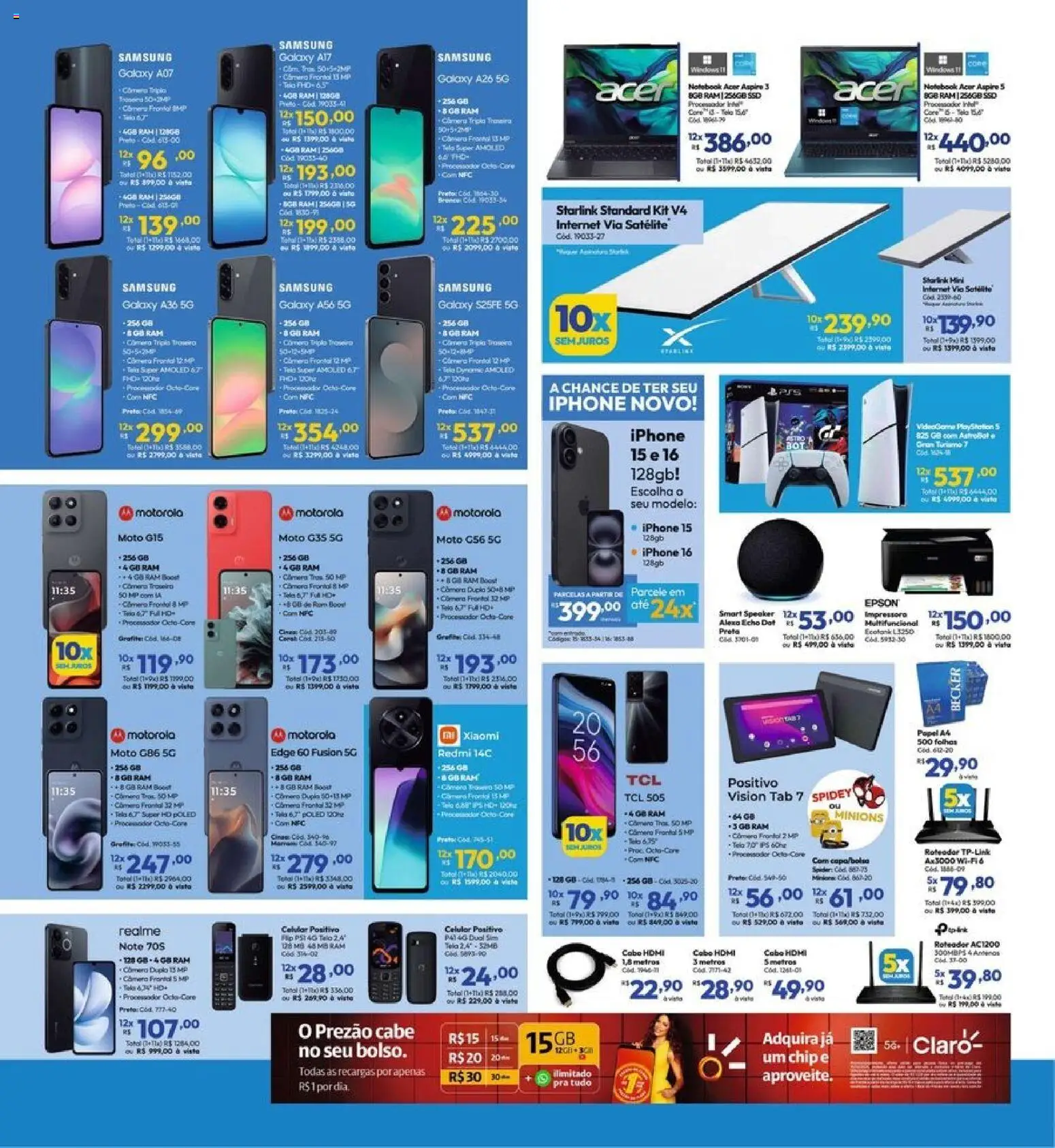Lojas Becker Folheto - válido de 01.03.2026 | Página: 5 | Produtos: Notebook, Celular, Multifuncional, Satélite