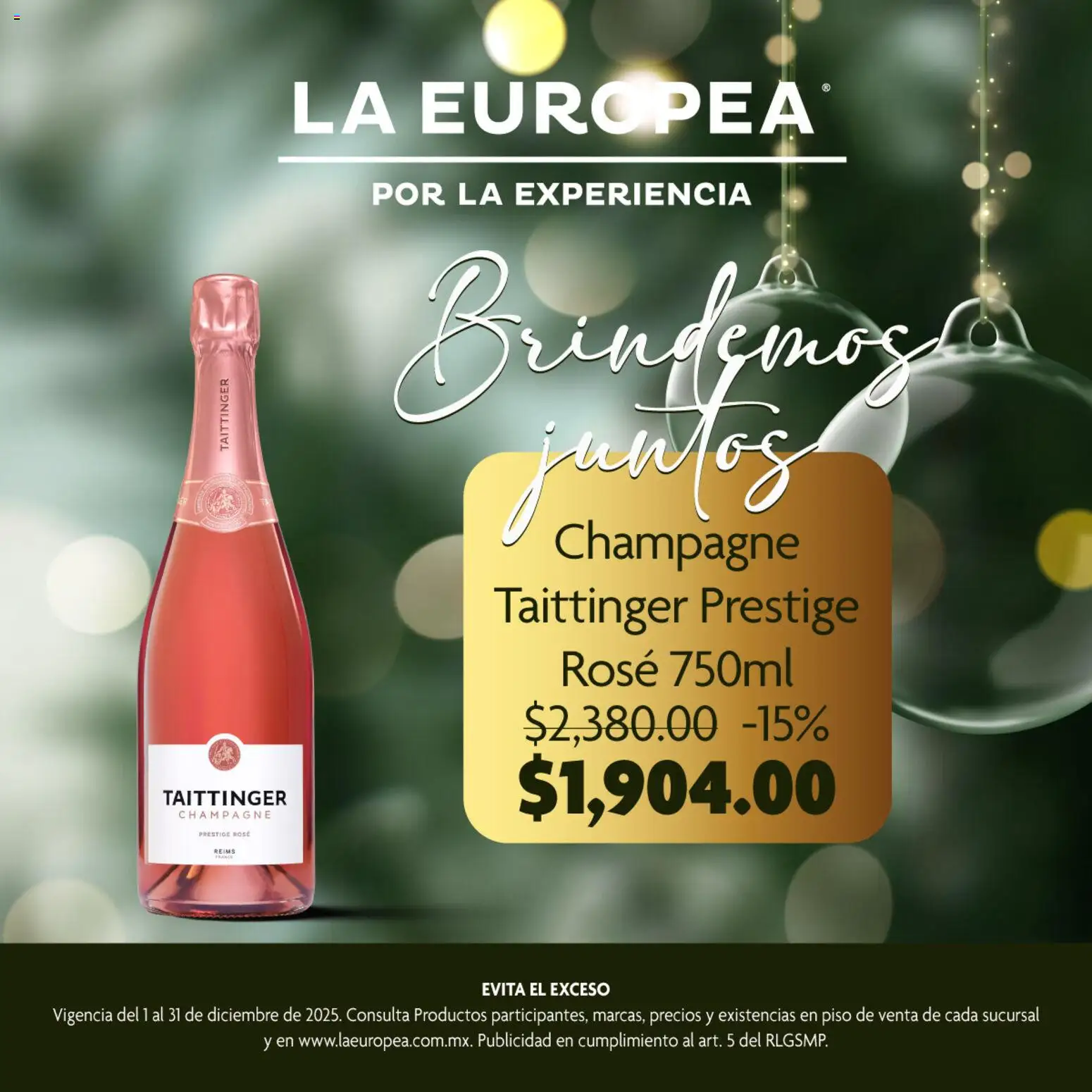 Nuevas ofertas de La Europea válidas en toda la República Mexicana desde el 01.12.2025. ¡Encuentra las mejores ofertas en La Europea catálogo Champagne! | Página: 1 | Productos: Champagne
