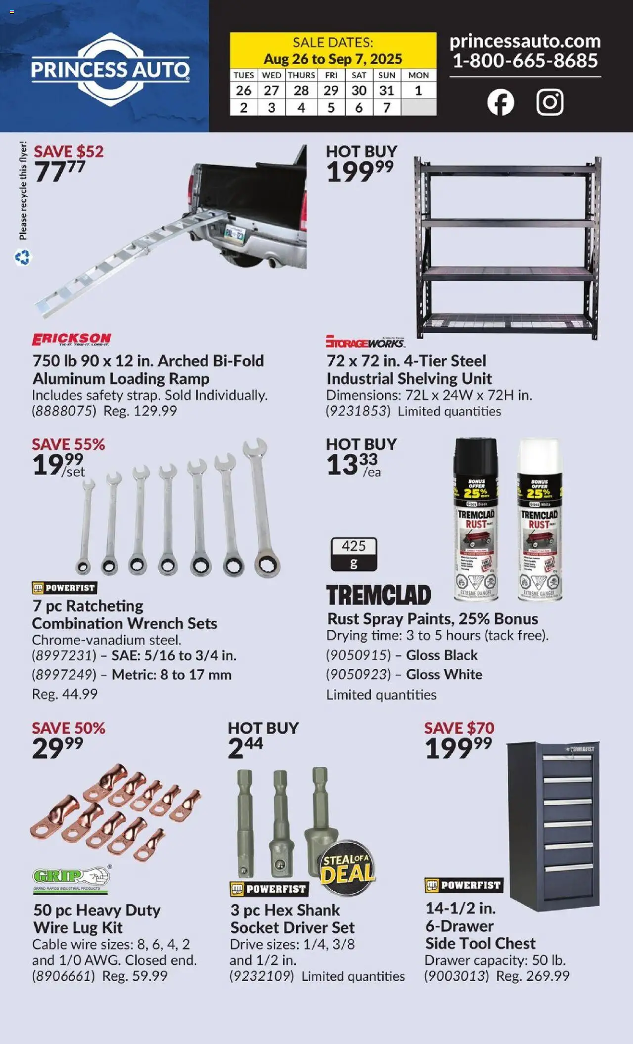 Princess Auto flyer valid from 26.08.2025 | Page: 2 | Products: PC, Cable, Socket