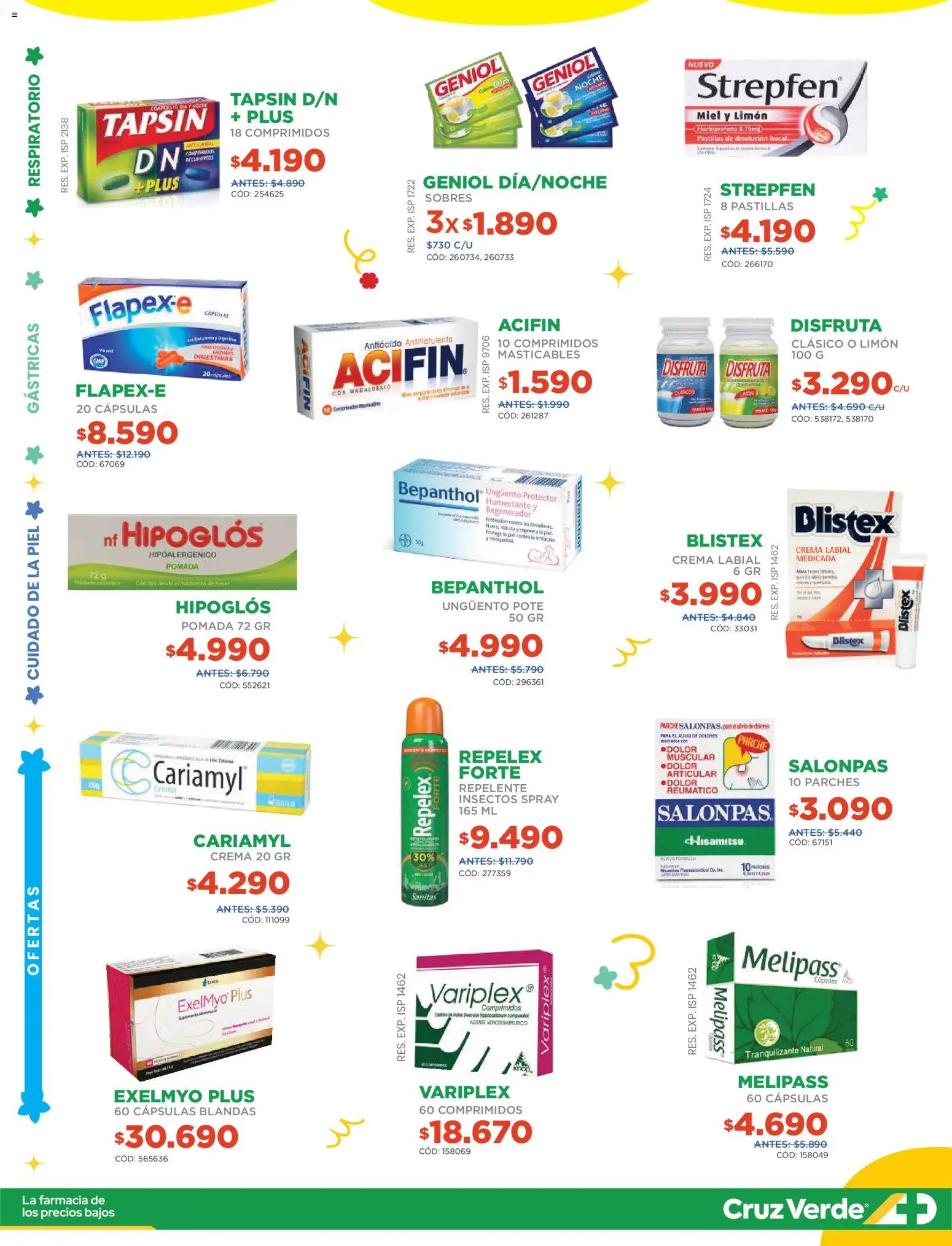 Flyer Ofertas Primera Quincena Cruz Verde │ válido desde el 05.12.2025 | Página: 3 | Productos: Antiácido, Antigripal, Labial, Crema