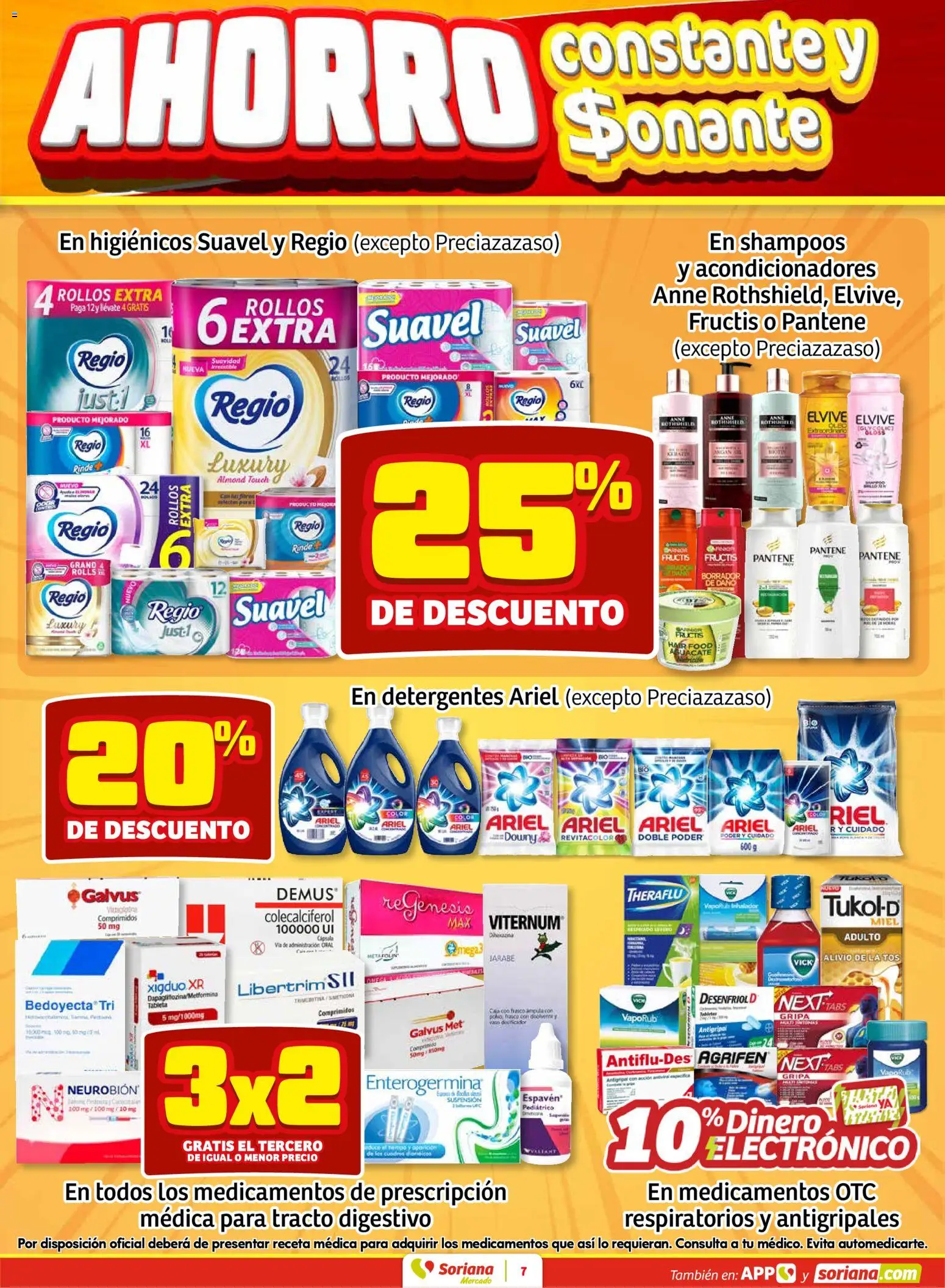 Nuevas ofertas de Soriana válidas en toda la República Mexicana desde el 05.02.2026. ¡Encuentra las mejores ofertas en Soriana - Fin de Semana Mercado: Nuevo León! | Página: 7
