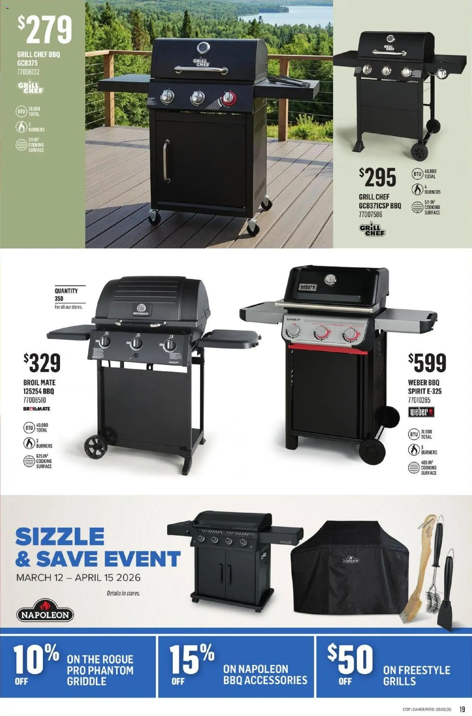 Canac flyer valid from 26.03.2026 | Page: 19 | Products: Grill