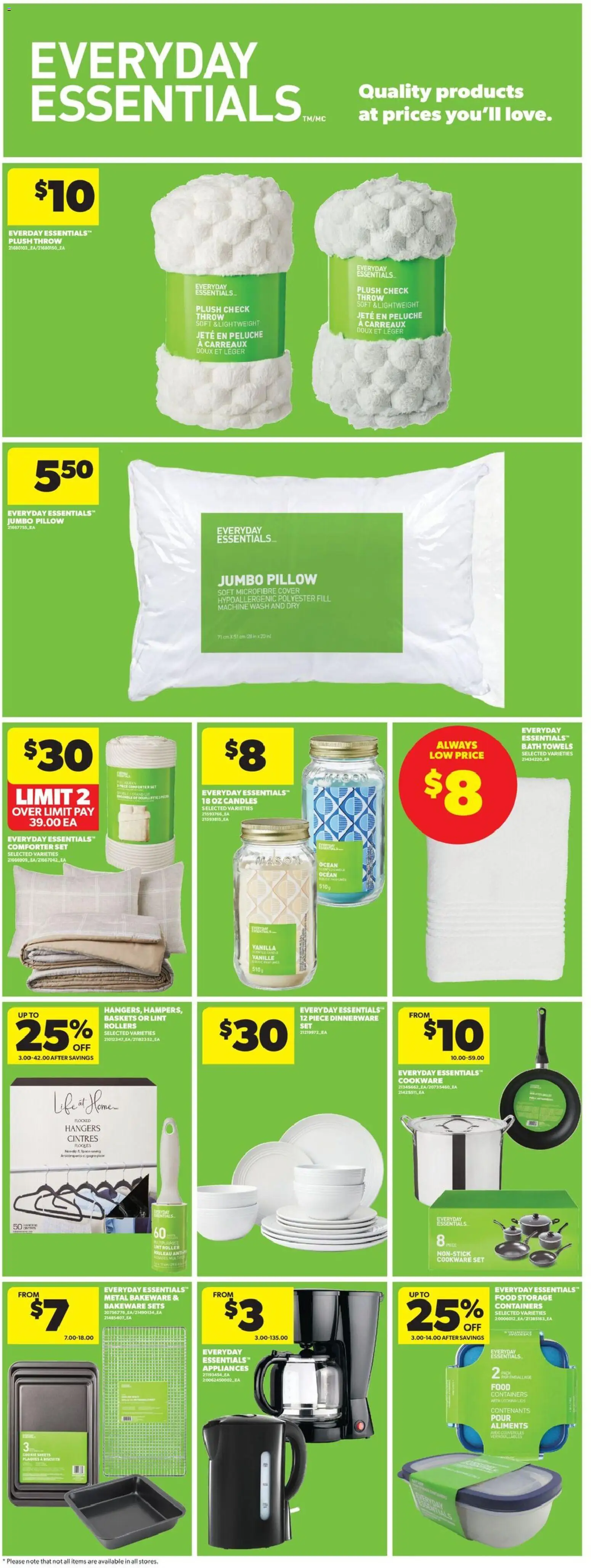 Real Canadian Superstore flyer valid from 01.01.2026 | Page: 10 | Products: Pillow, Bath