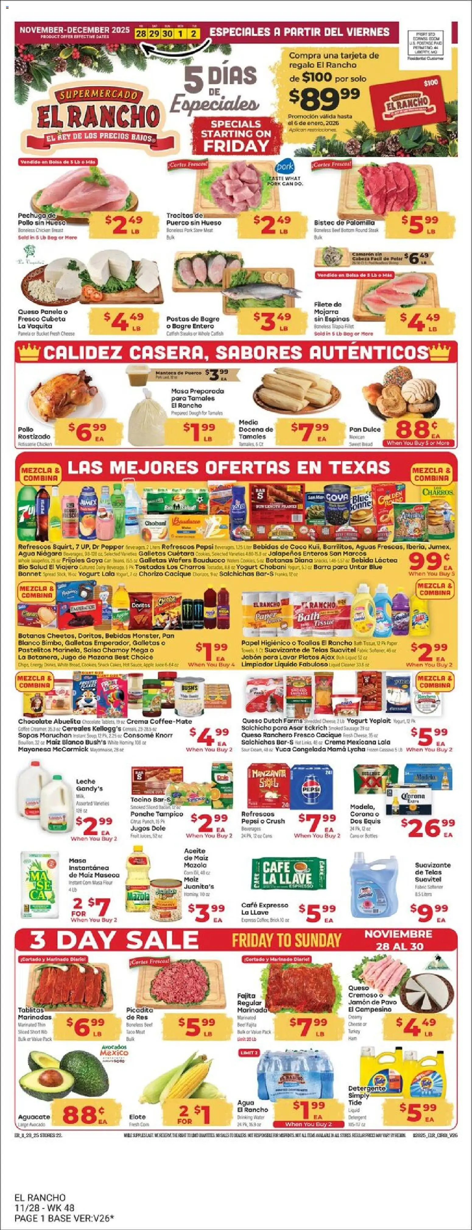 El Rancho Weekly Ad - valid from 28.11.2025 | Page: 1