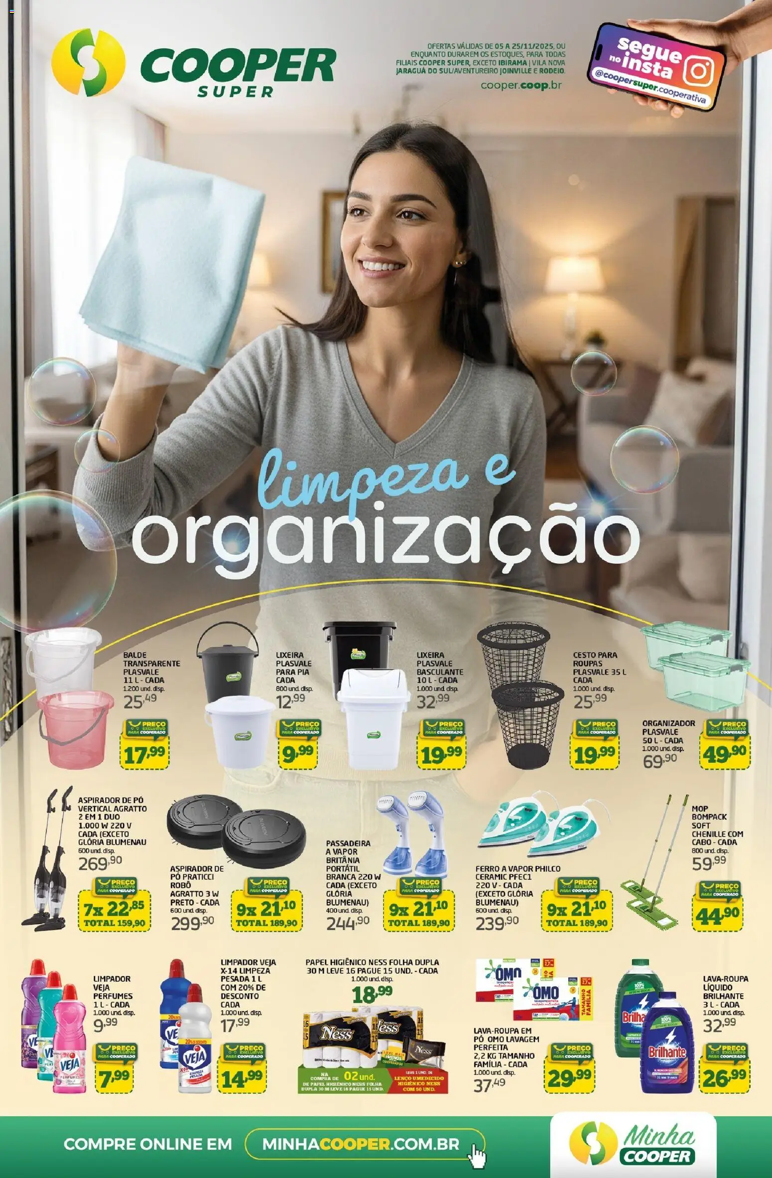 Cooper Folheto - válido de 05.11.2025 | Página: 1 | Produtos: Ferro, Pó, Lenço, Balde