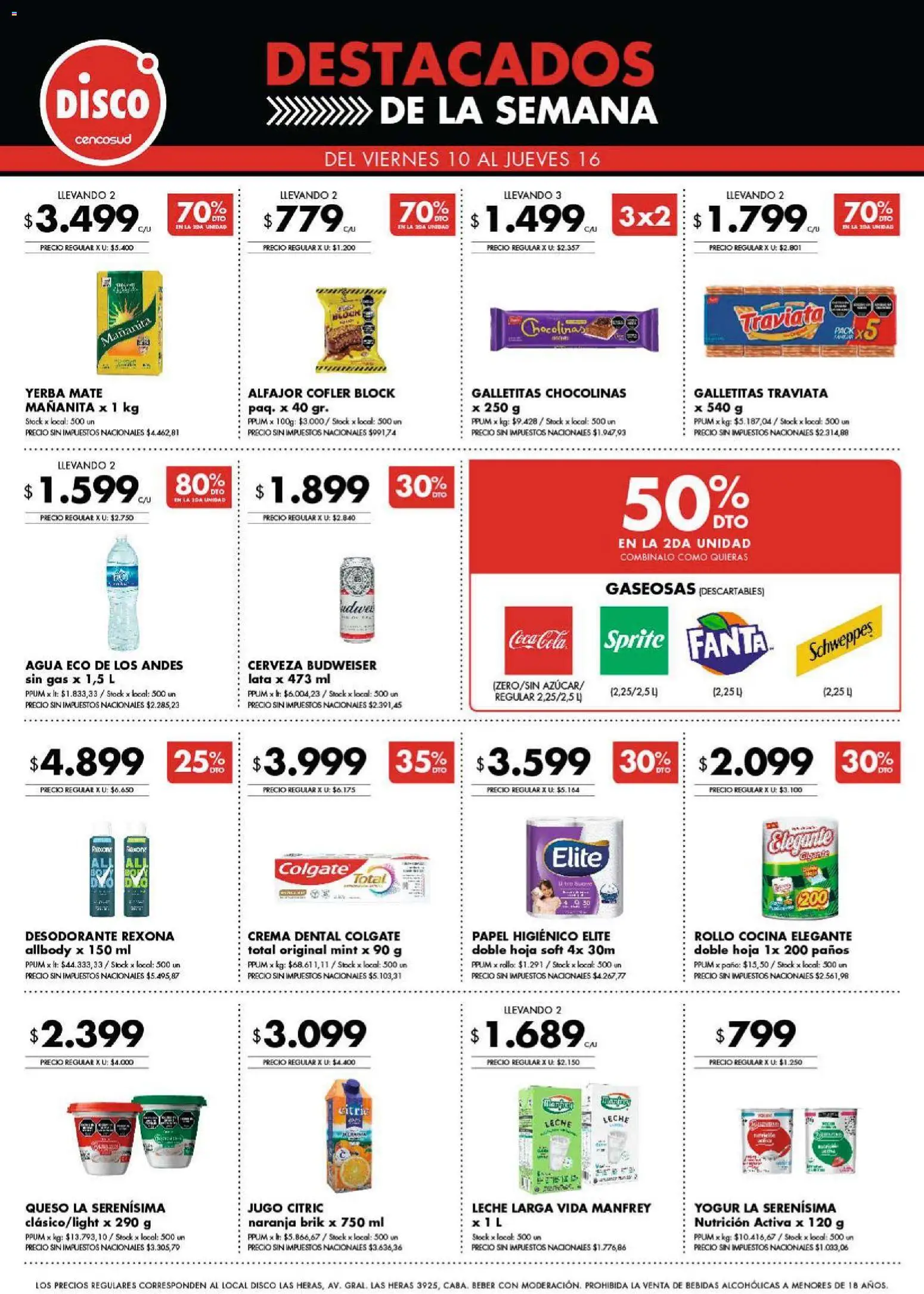 Disco - Ofertas | Córdoba │ válido desde el 09.04.2026 | Página: 9 | Productos: Disco, Agua, Leche, Crema