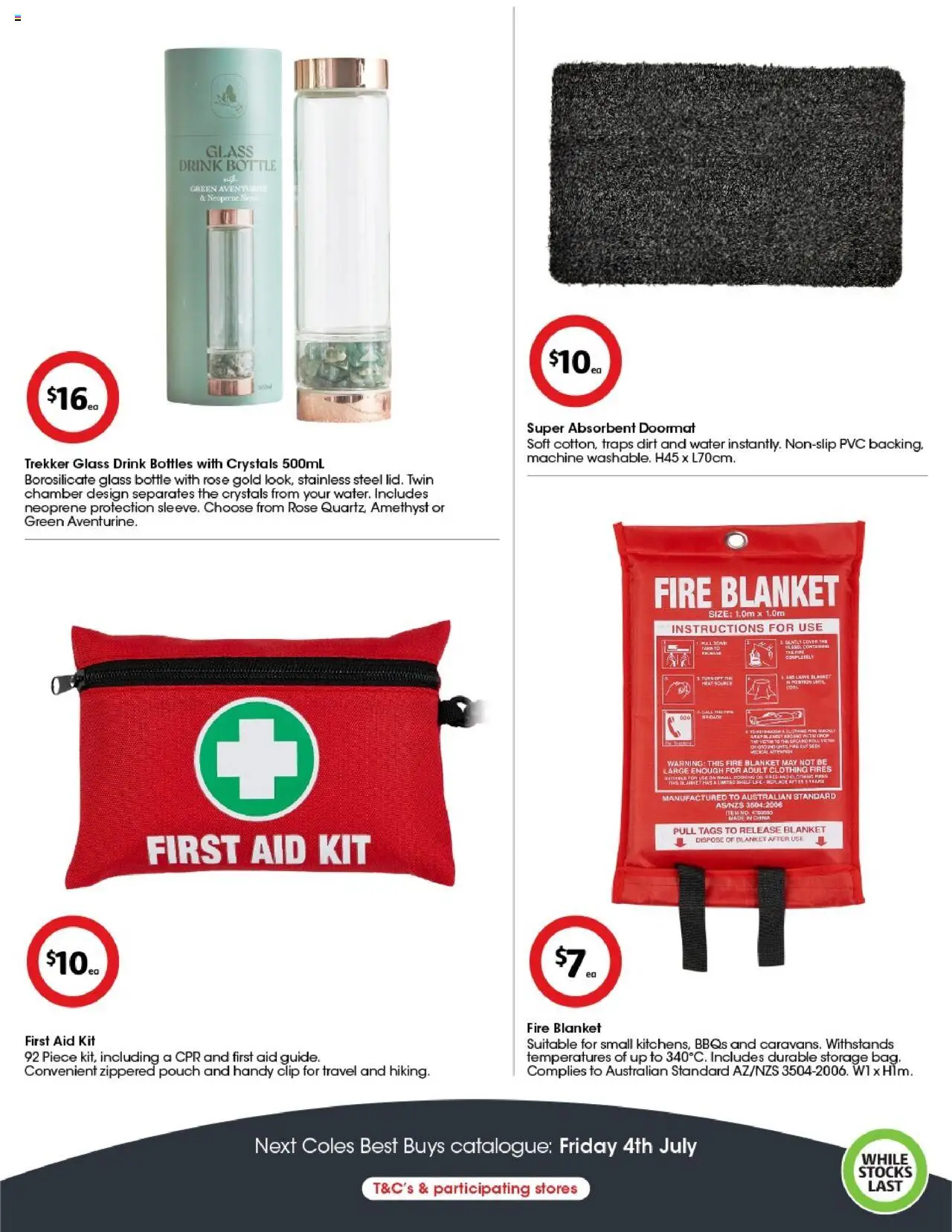 Coles catalogue - valid from 20.06.2025 | Page: 8 | Products: Shelf, Doormat, Water, Blanket