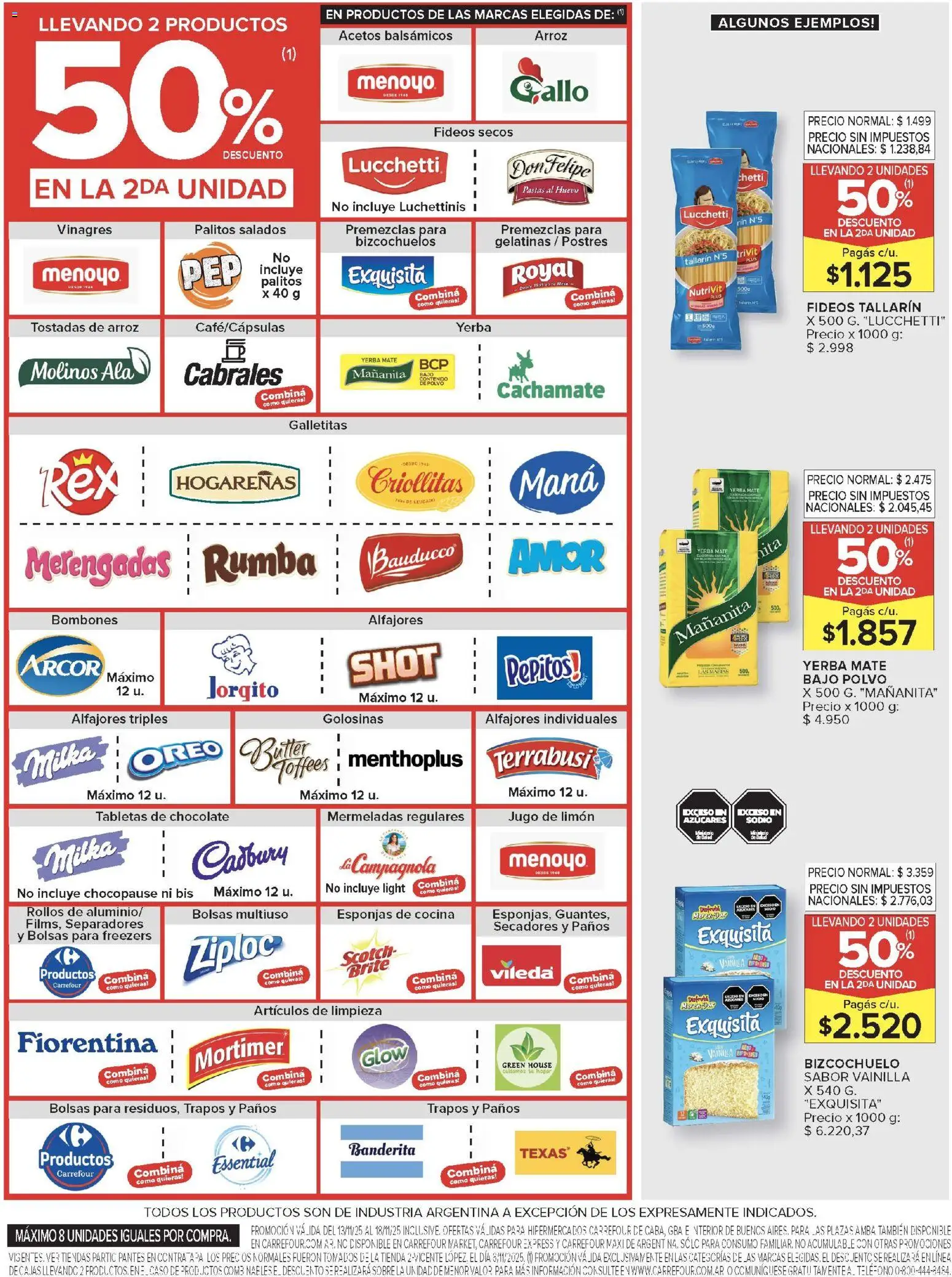 Carrefour ofertas │ válido desde el 13.11.2025 | Página: 4 | Productos: Galletitas, Mesa, Huevo, Arroz